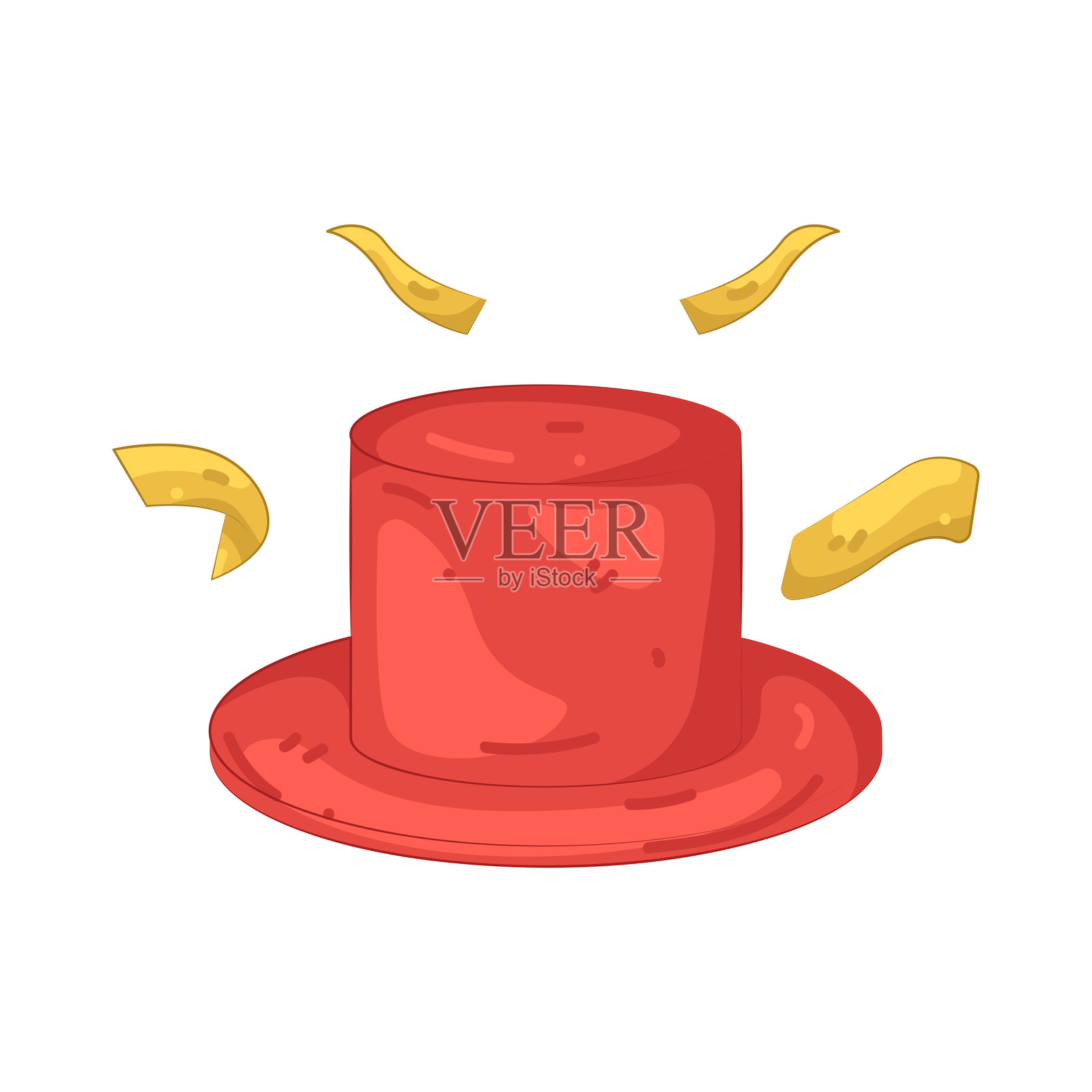 获胜者帽子插画图片素材