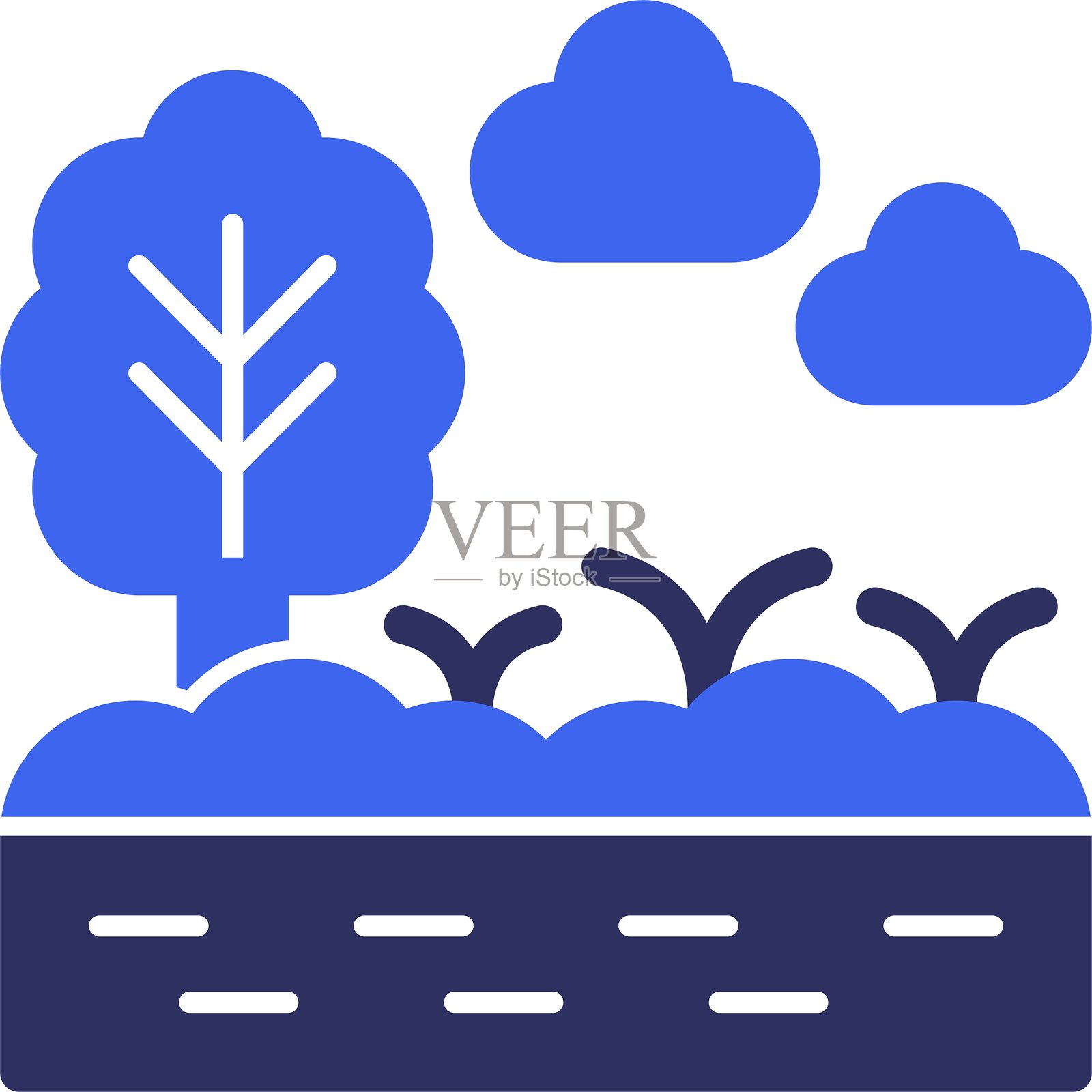 沼泽固体双色图标插画图片素材