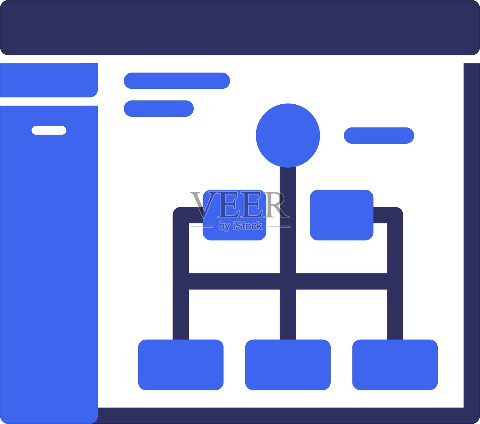 网络固态双色图标插画图片素材