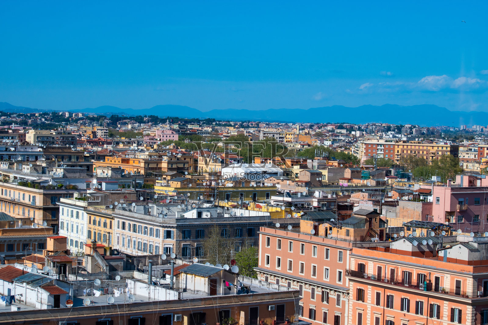 意大利罗马的城市风景。照片摄影图片