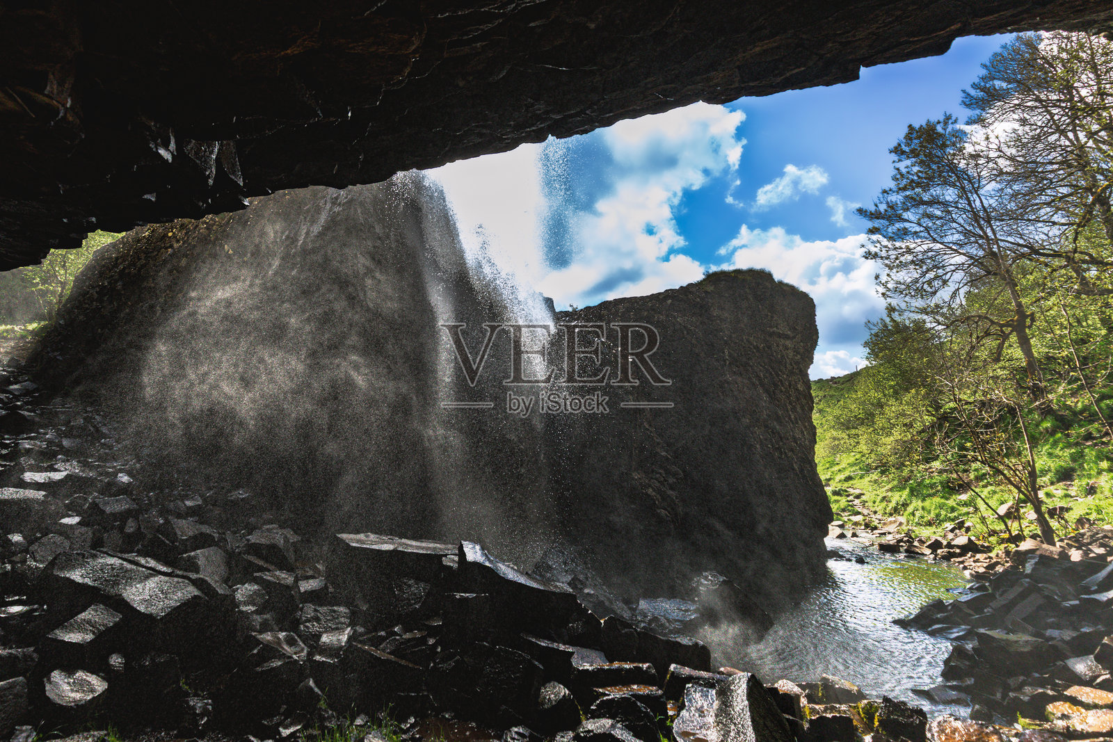 德罗克瀑布，位于奥布拉克地区照片摄影图片