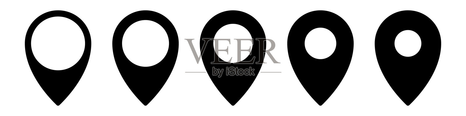 定位图标集简单设计插画图片素材