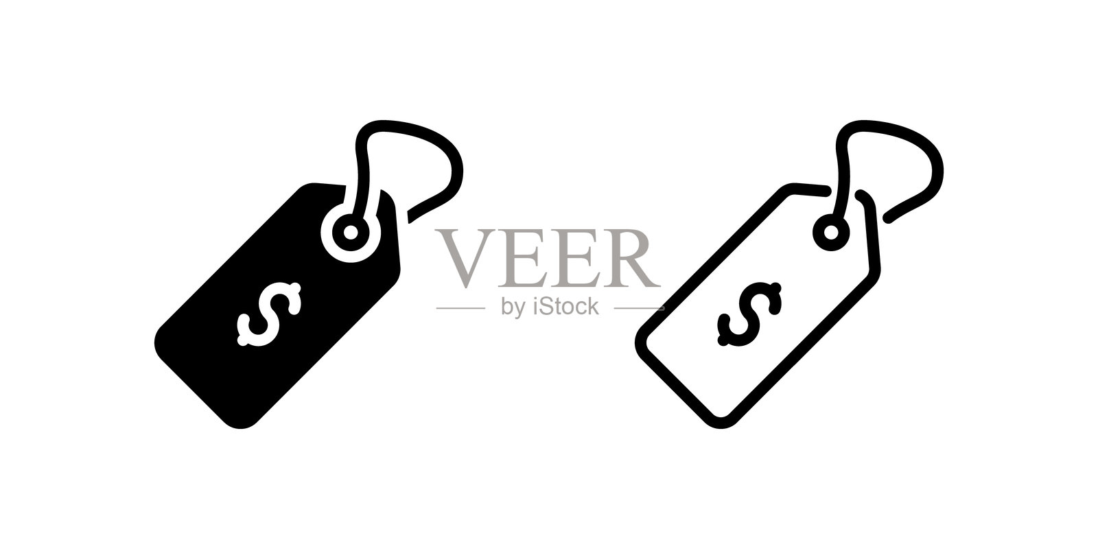 经典的价格标签图标，用于销售、折扣和零售定价。适用于购物、电子商务和促销设计。插画图片素材