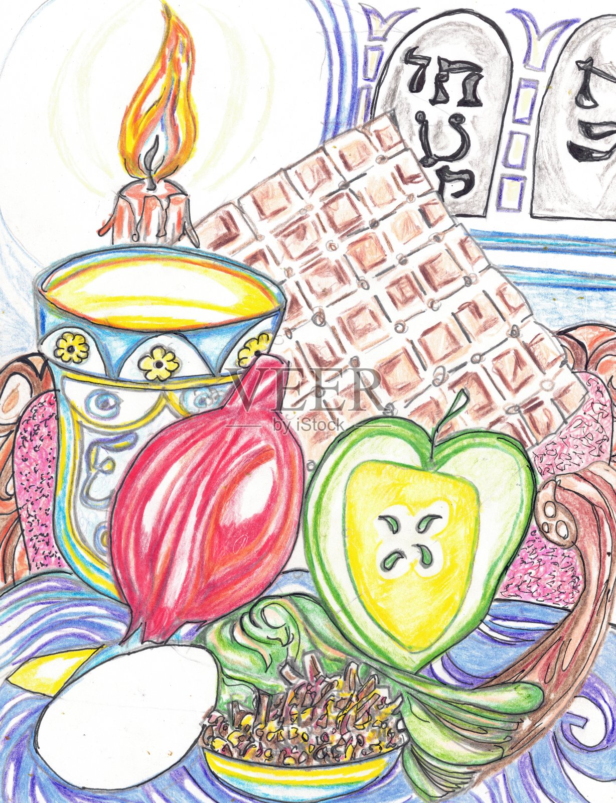 在这个逾越节的生命插画图片素材