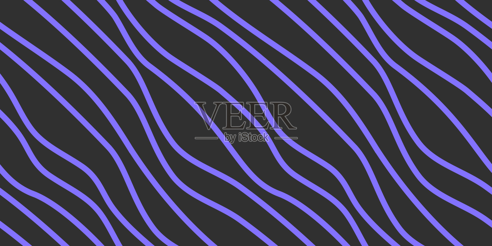 波浪线无缝矢量图案。插画图片素材