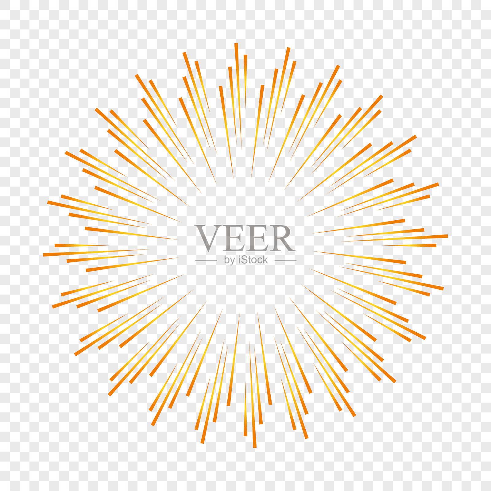 复古手绘阳光辐射矢量图插画图片素材