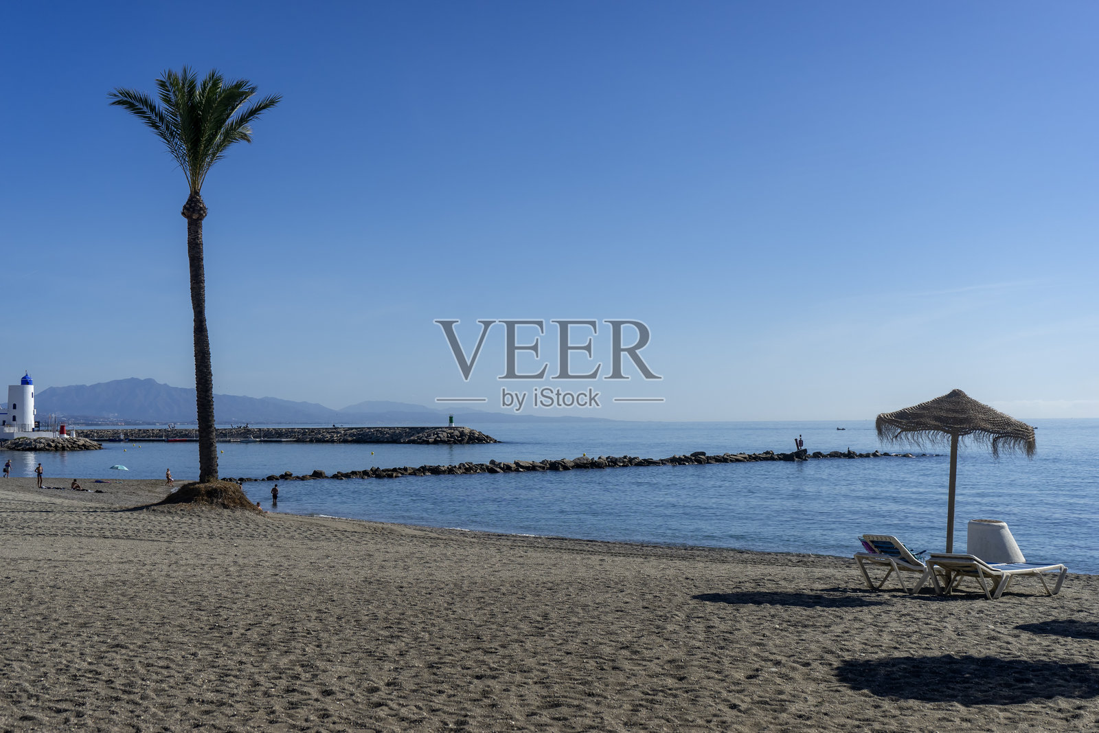 安达卢西亚马尼尔瓦市的杜克萨海滩照片摄影图片