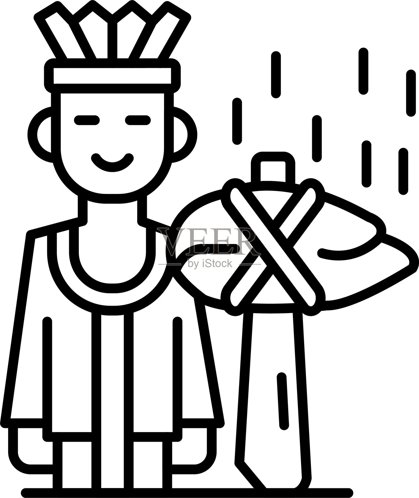 石器时代图标矢量元素插画图片素材