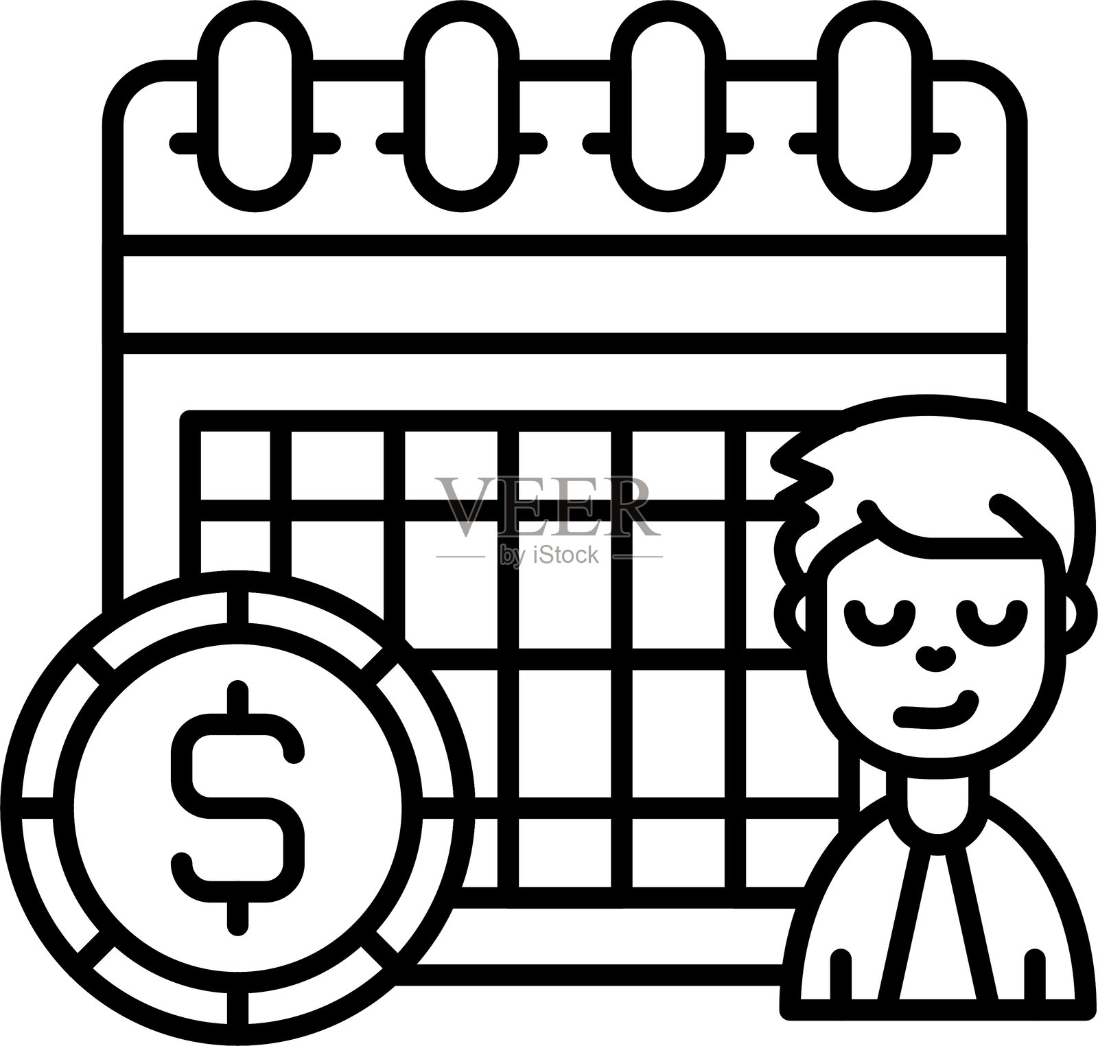 薪资图标矢量元素插画图片素材