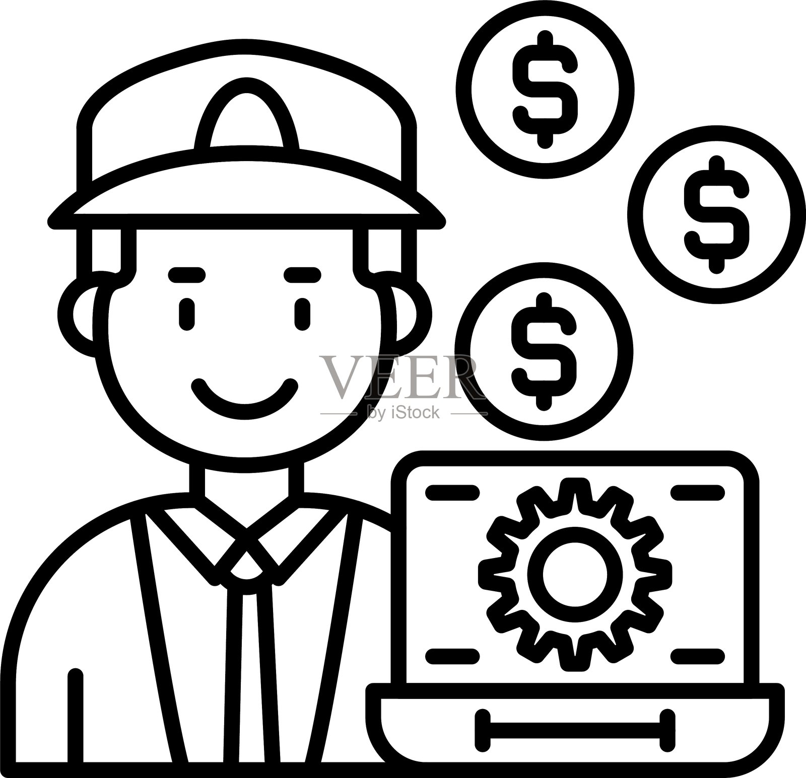 奖金图标矢量元素插画图片素材