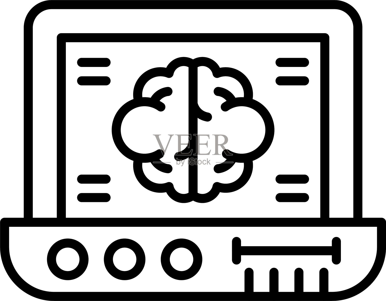 大脑图标矢量元素插画图片素材