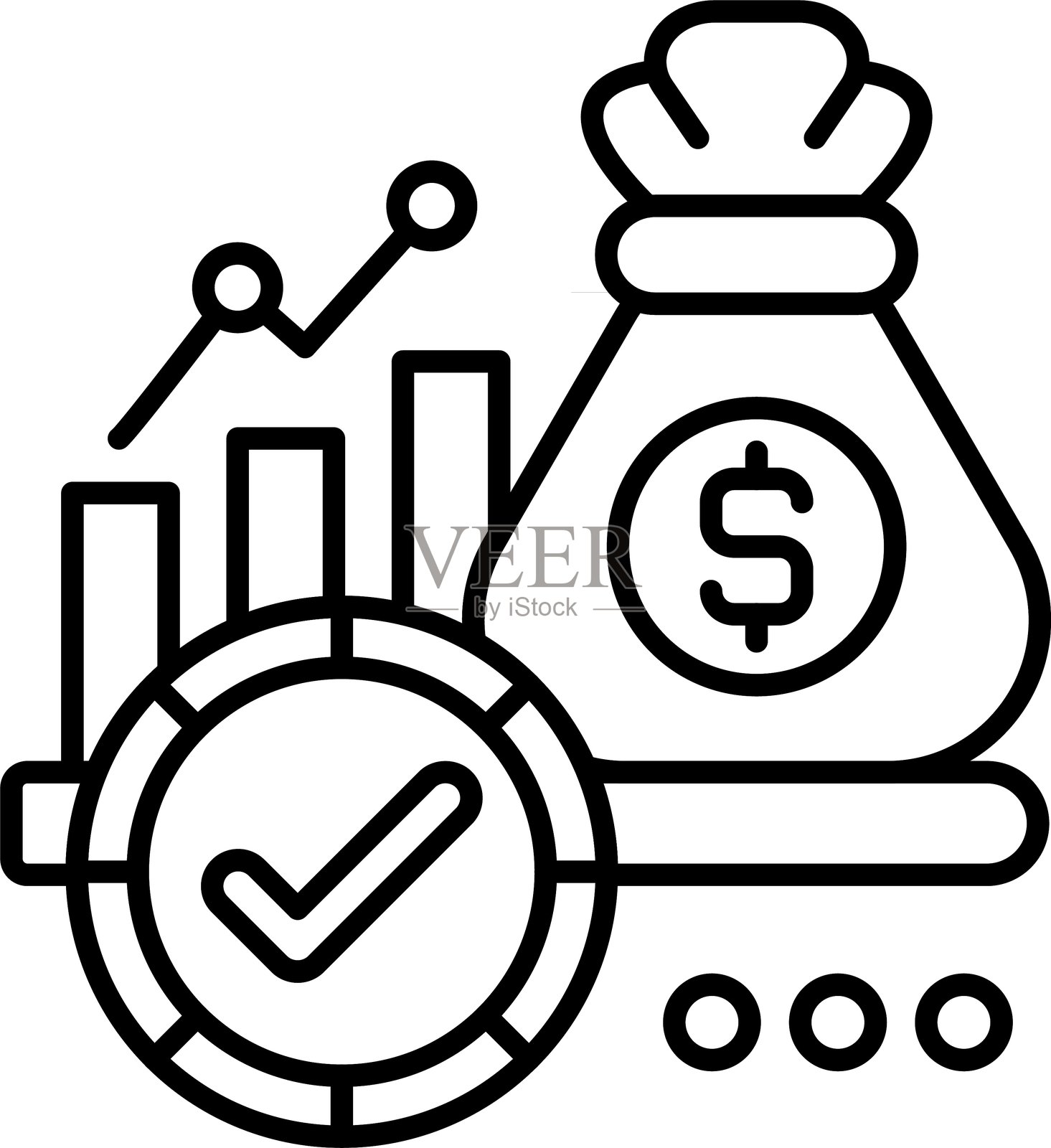 预算图标矢量元素插画图片素材