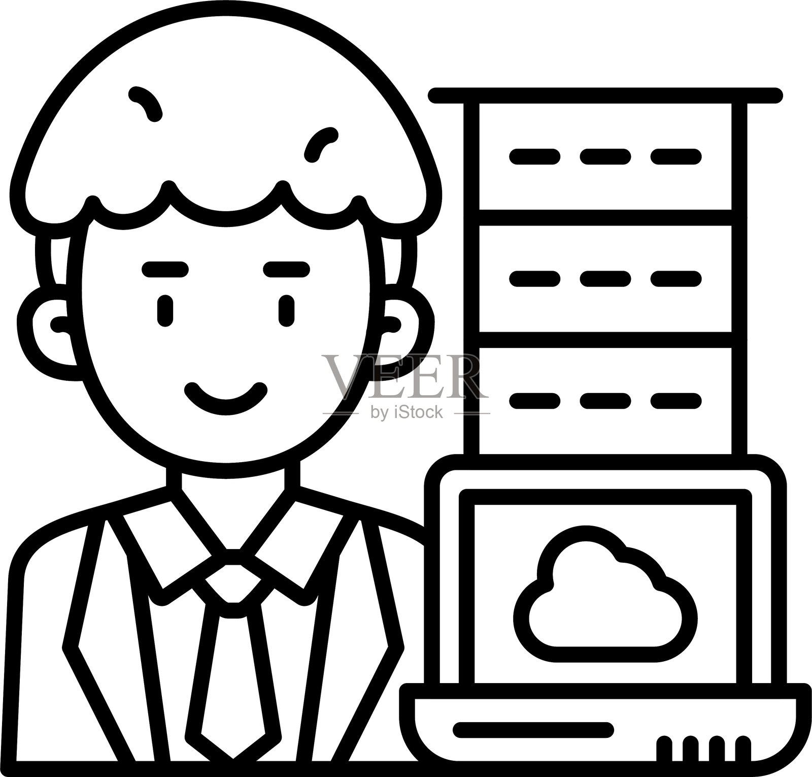 服务器图标矢量元素插画图片素材