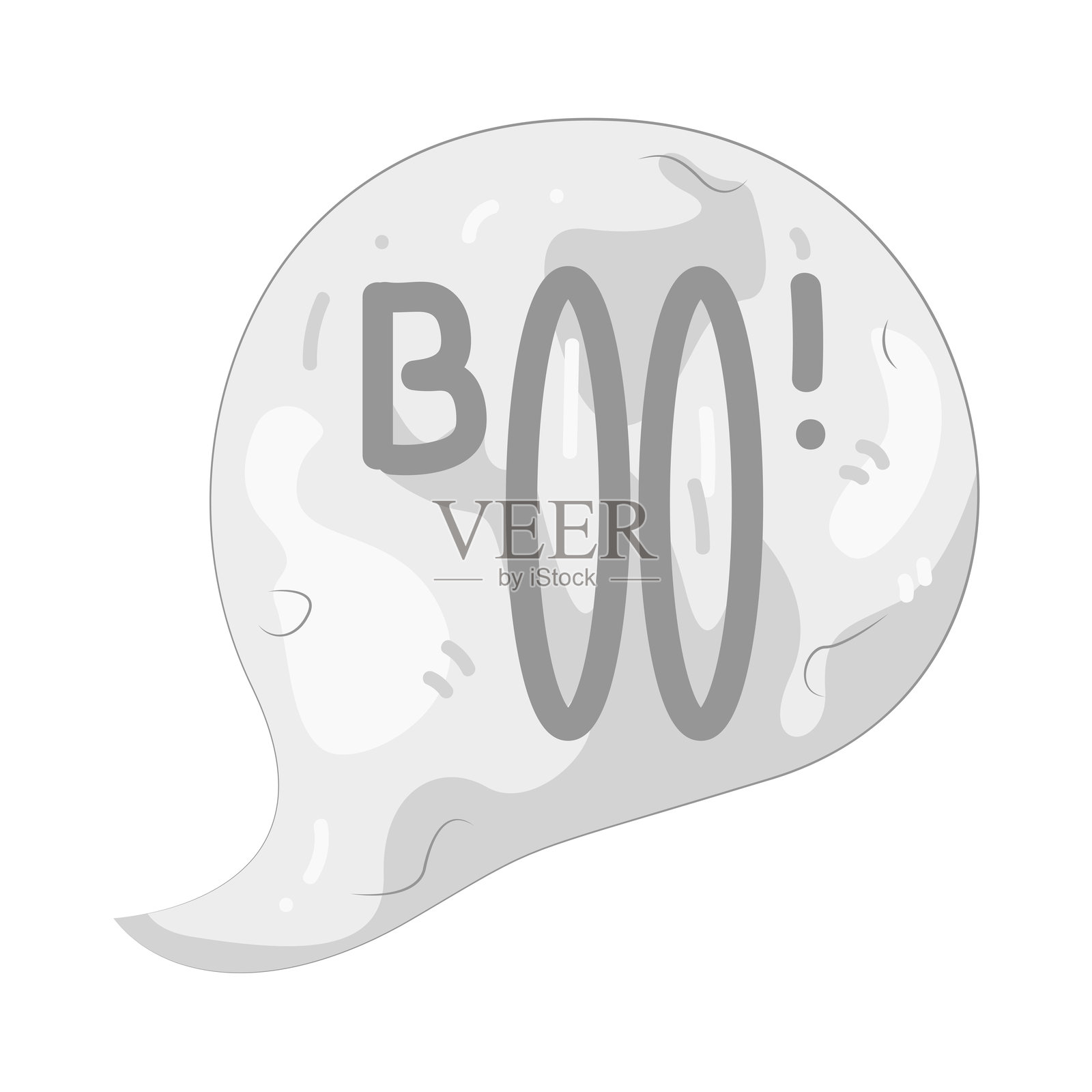 “哇！”气泡插画图片素材