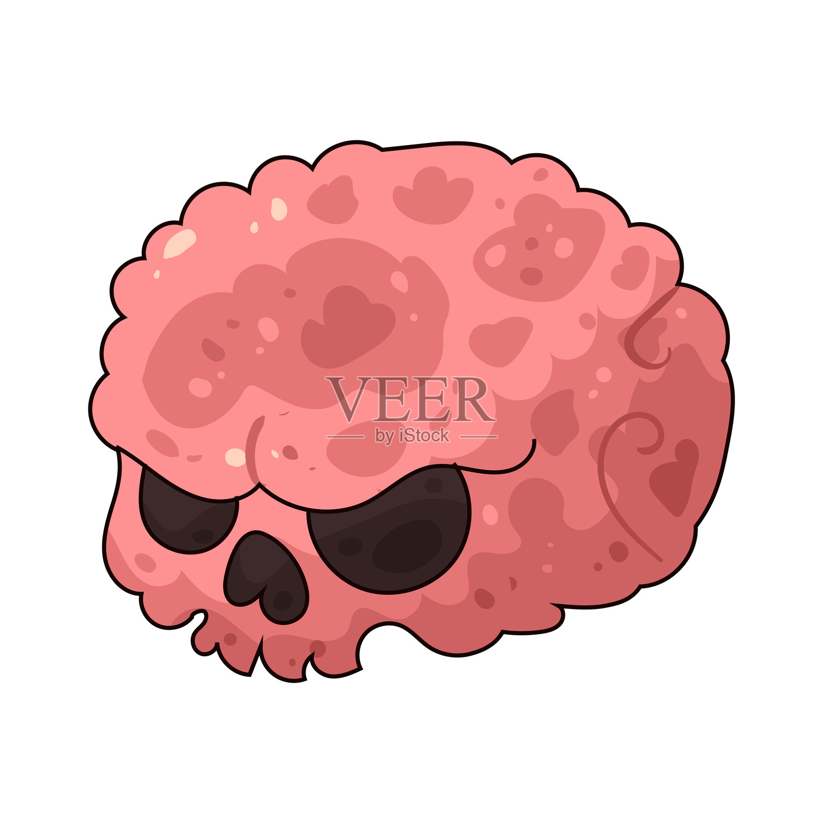 可怕的大脑插画图片素材