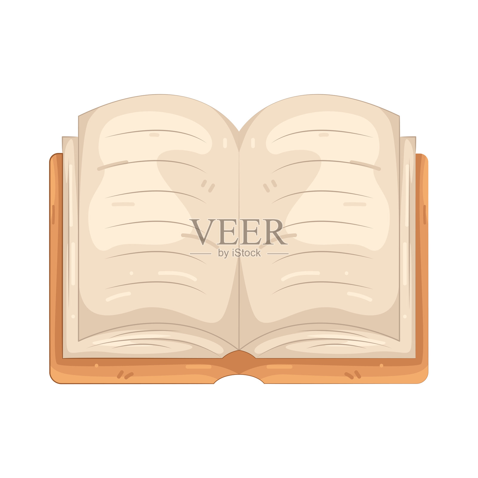 打开的书插画图片素材