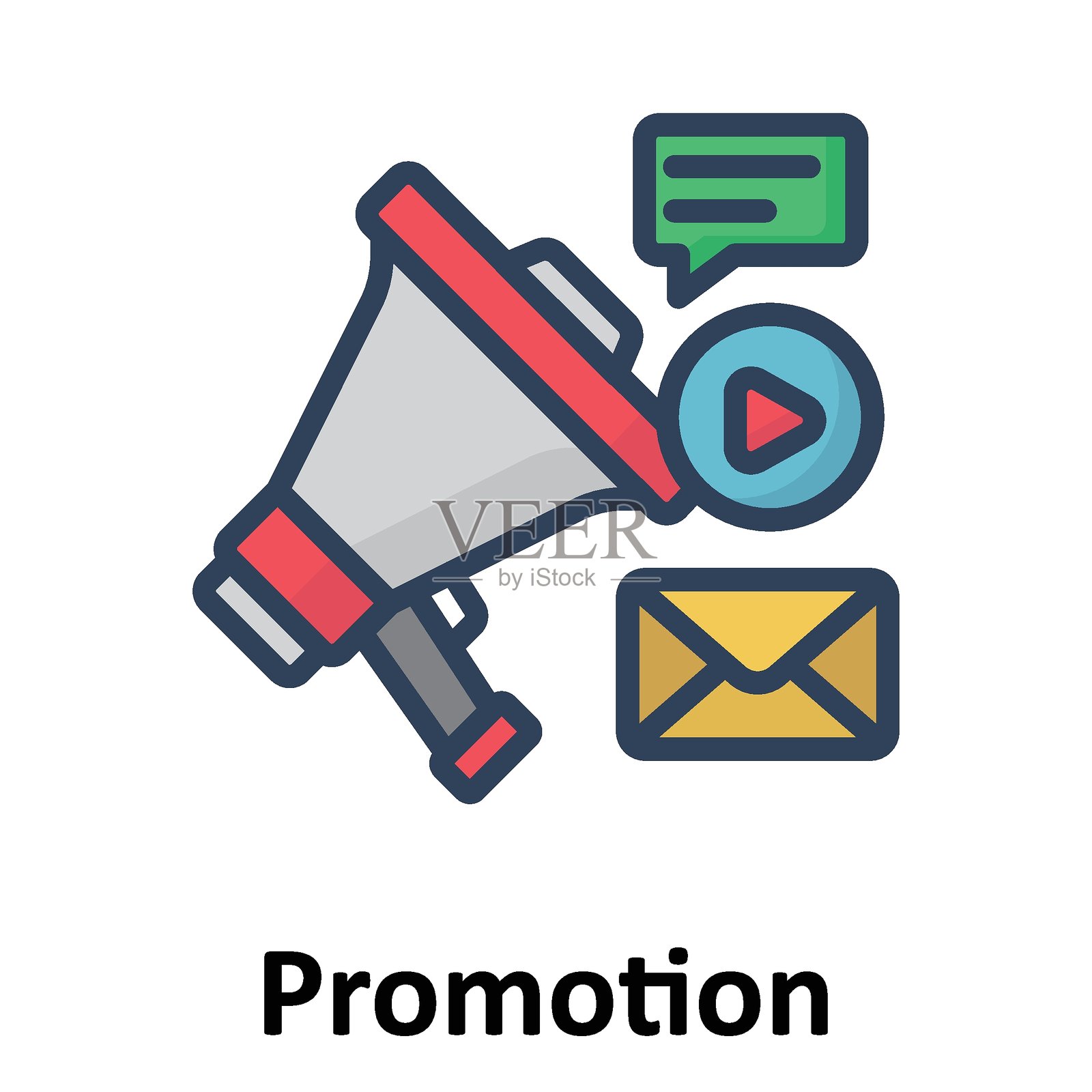 可轻松修改或编辑的促销矢量图标插画图片素材