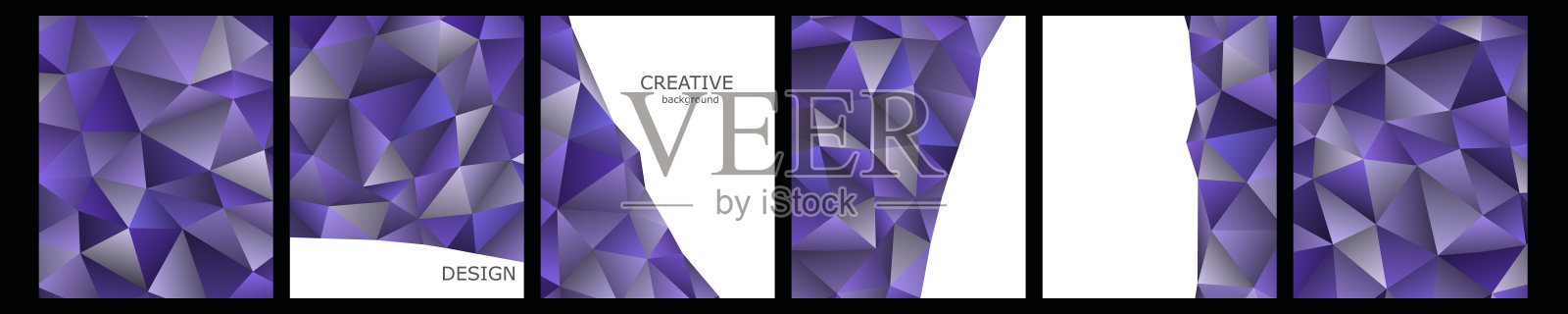 一套矢量封面笔记本设计。抽象彩虹极简三角形半色调模板设计，适用于笔记纸、作业本、宣传册、书籍和杂志。适合印刷的计划本和日记封面。插画图片素材