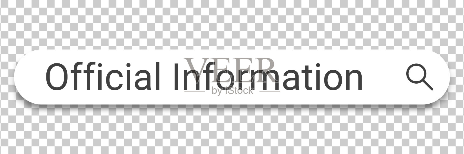 官方信息 - 透明背景上的搜索栏插画图片素材