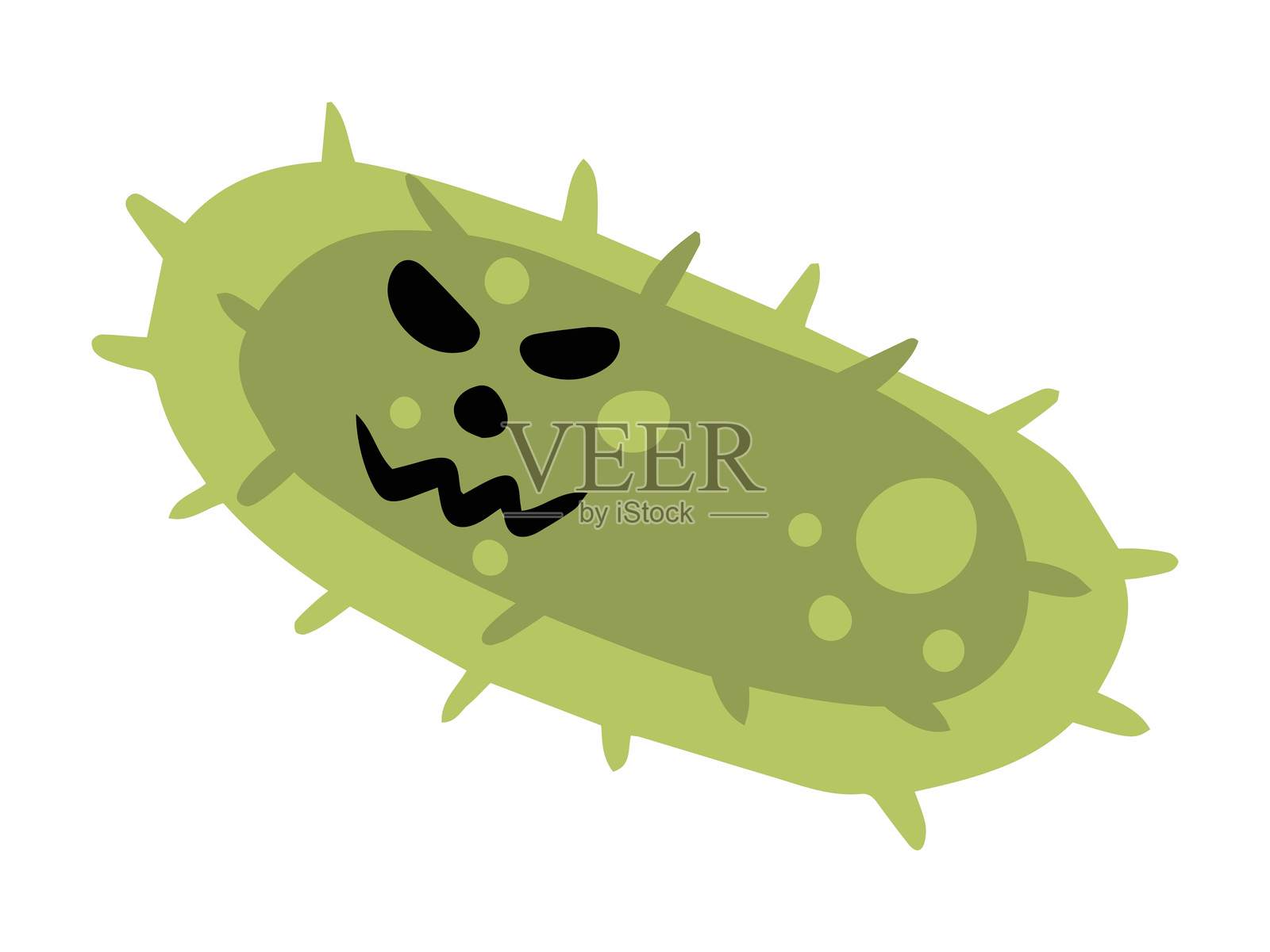 新冠病毒卡通背景插图。新冠病毒背景插图。细菌细胞病毒背景插图。冠状病毒卡通背景插图。细菌病毒卡通背景插图。插画图片素材