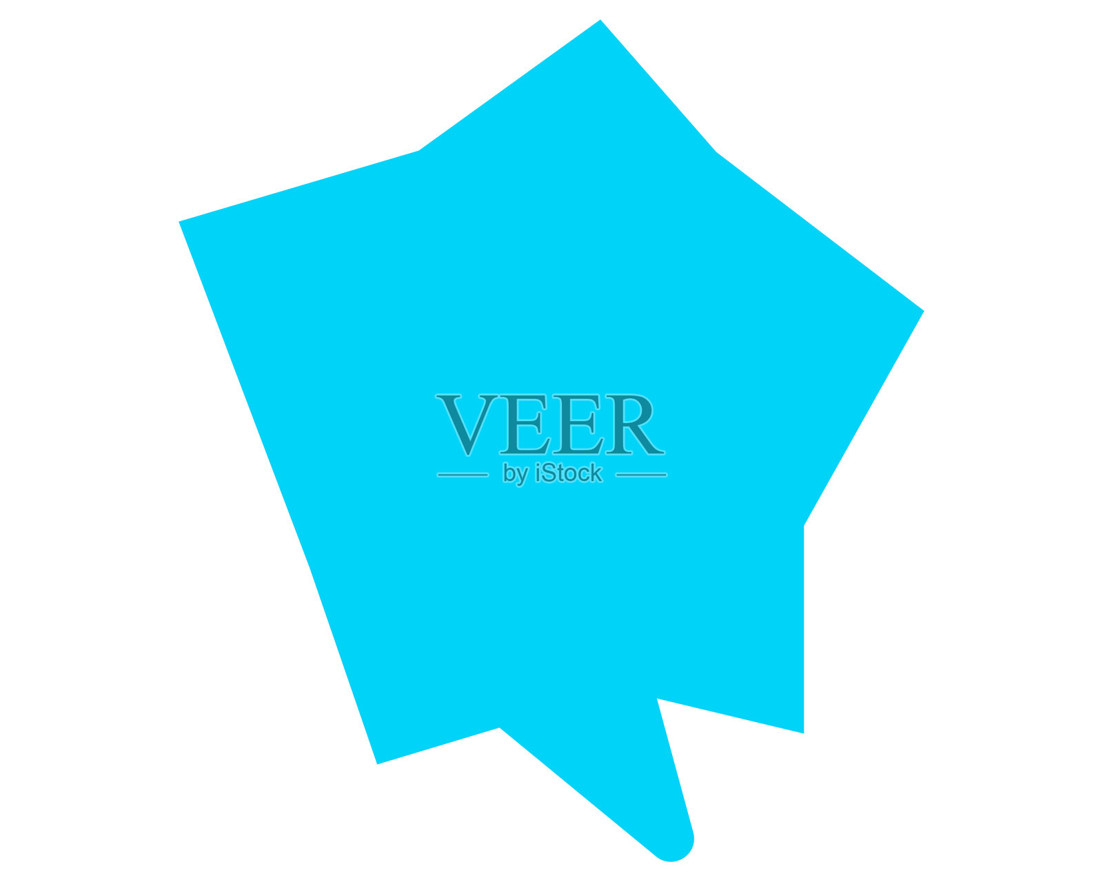 简单的彩色锯齿形对话气泡插画图片素材