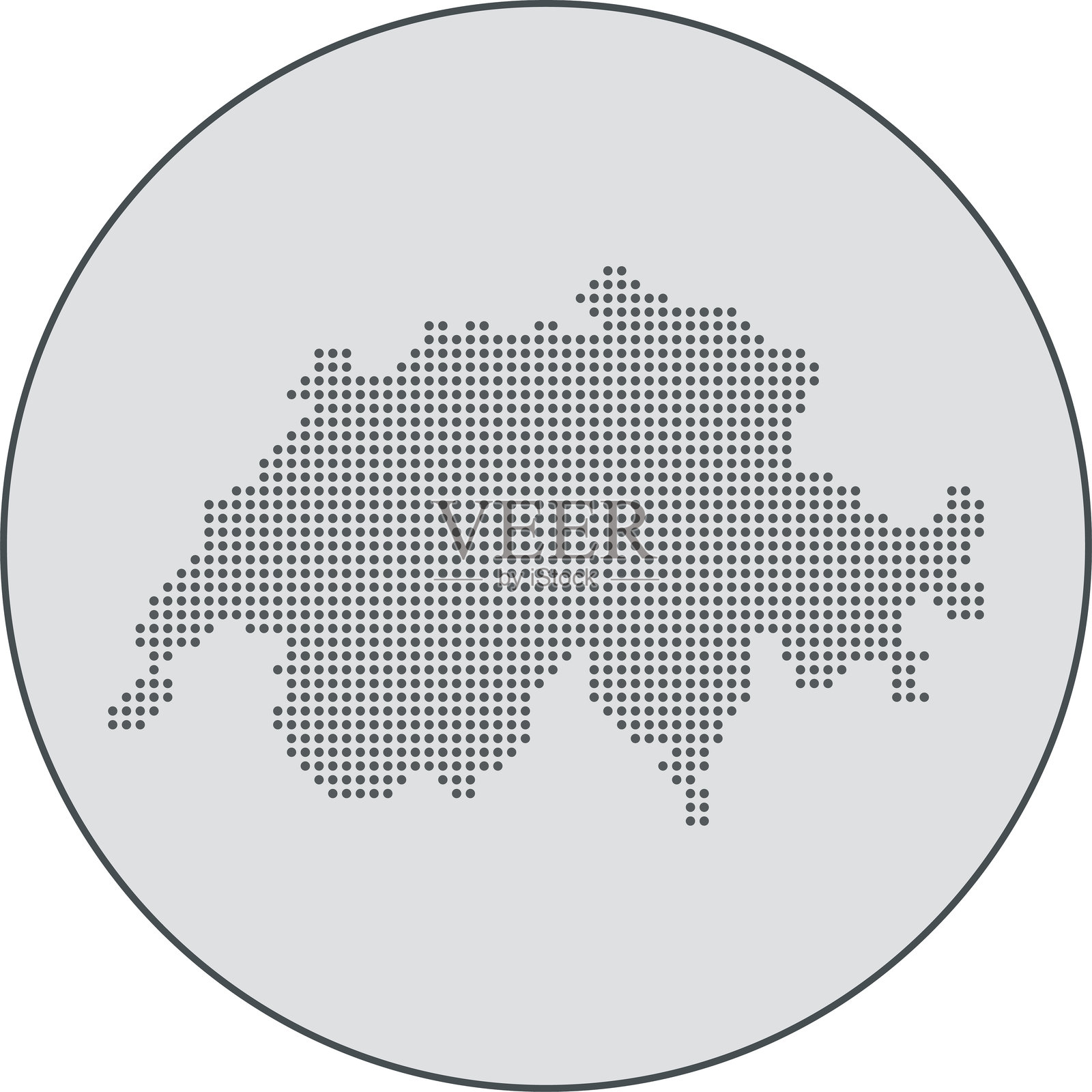 瑞士地图插画图片素材