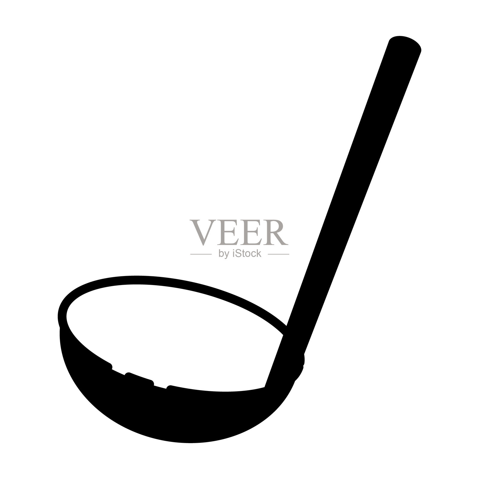 简单的汤勺或汤勺图标插图插画图片素材