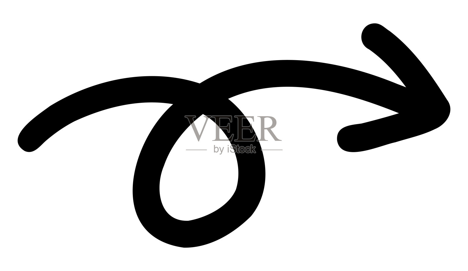 手绘箭头图标的矢量插图插画图片素材