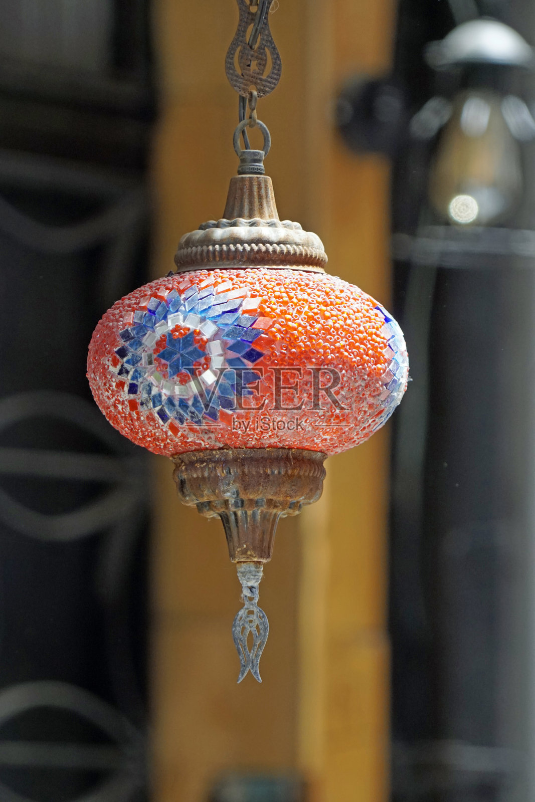 伊斯坦布尔集市的传统灯具照片摄影图片