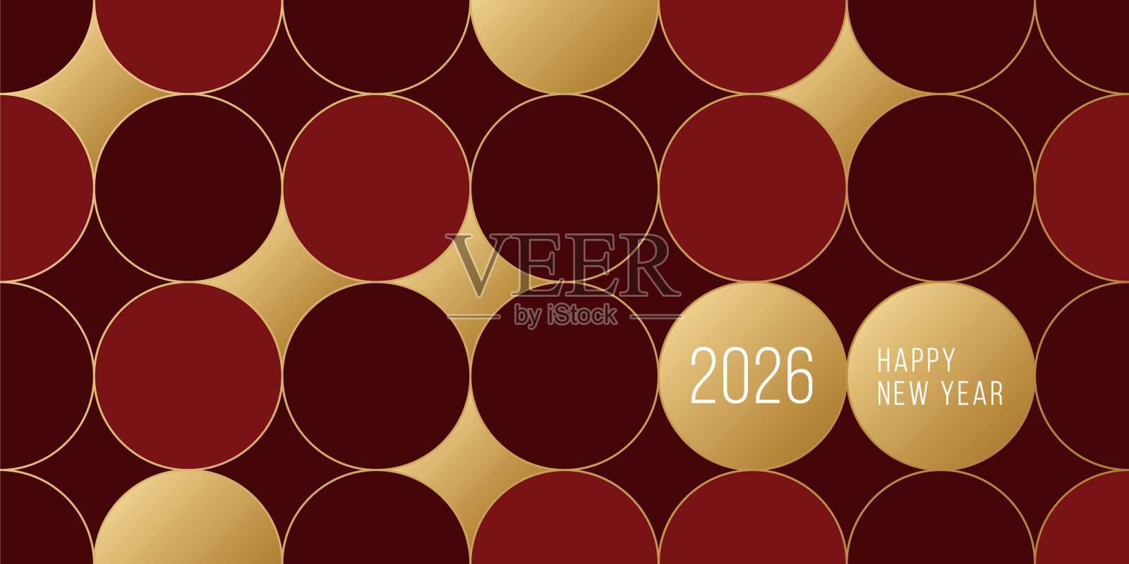 2026 - 新年快乐模板插画图片素材