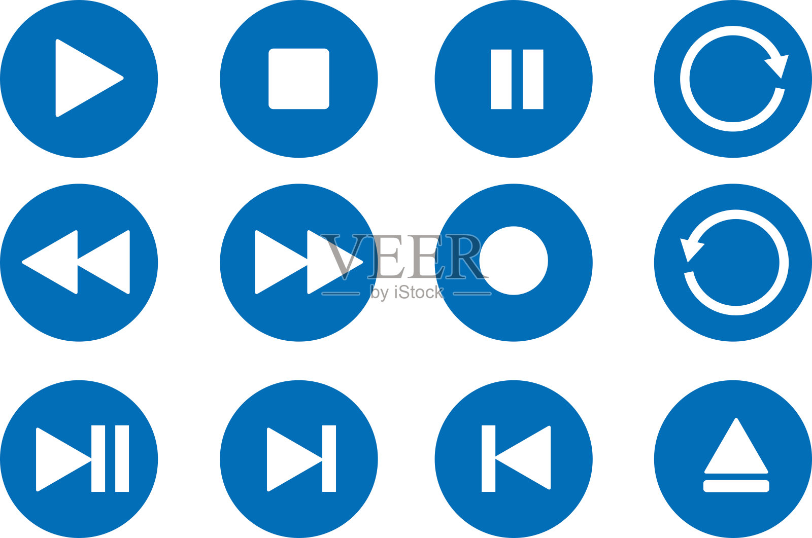 播放按钮图标插画图片素材