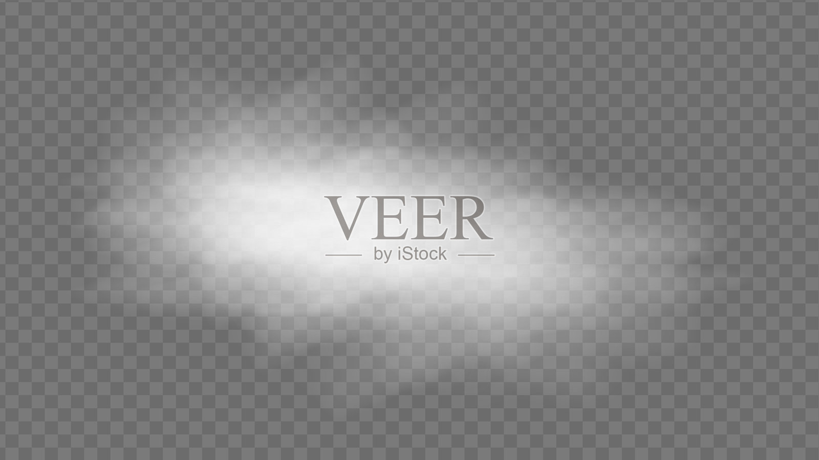 白色烟雾或云朵，带透明背景插画图片素材