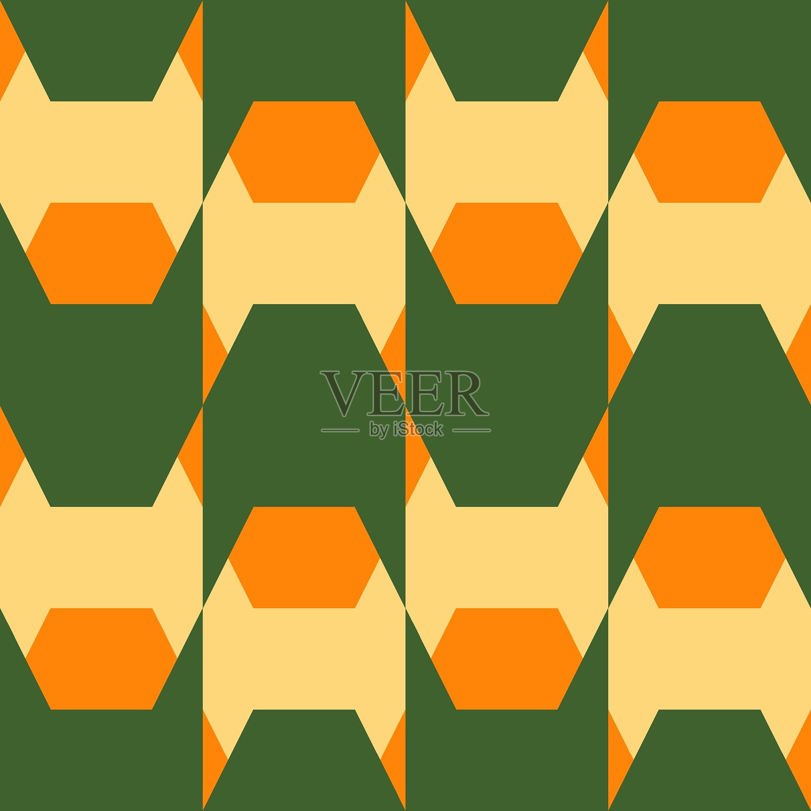 抽象几何无缝图案。极简几何装饰。矢量插图。插画图片素材