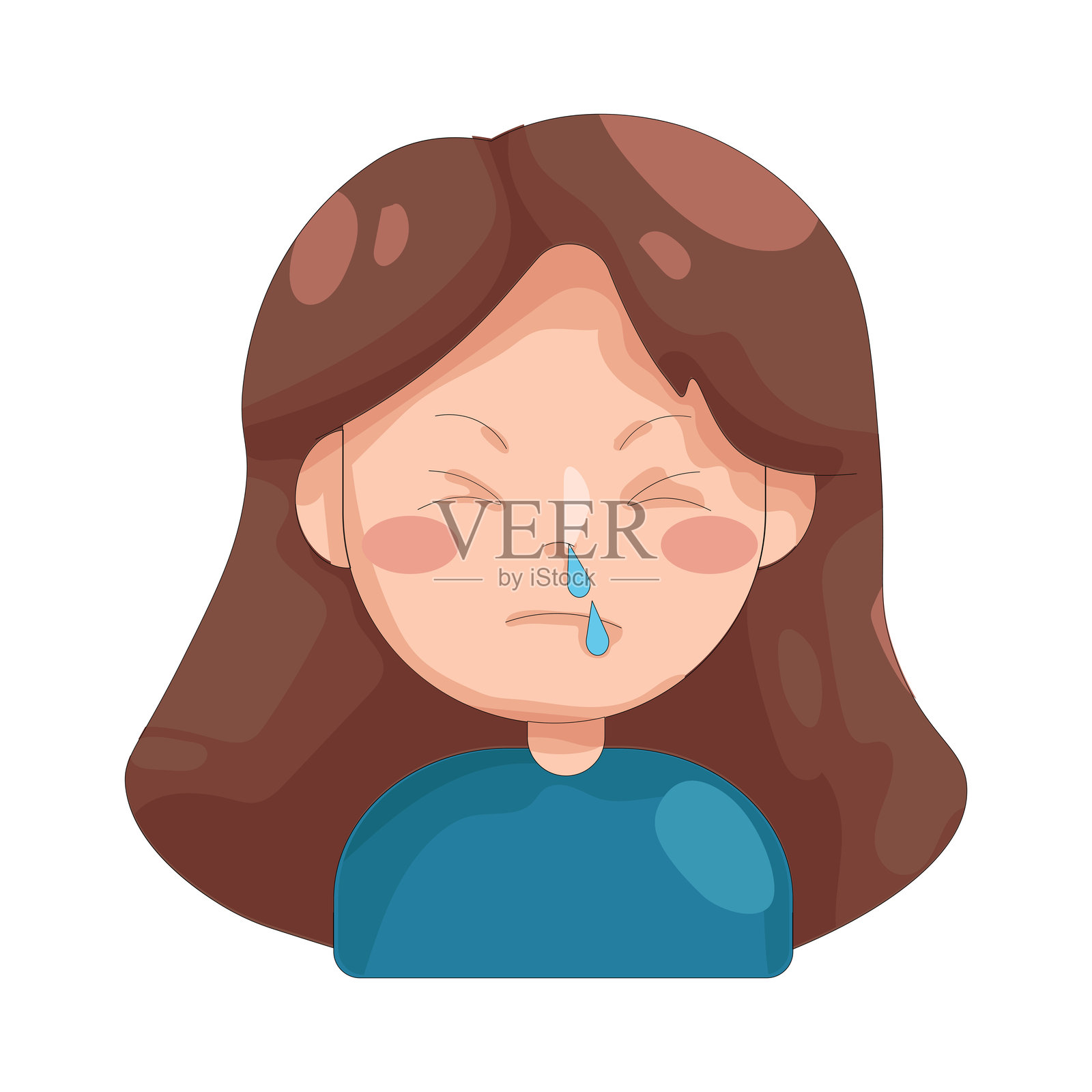 流鼻涕插画图片素材