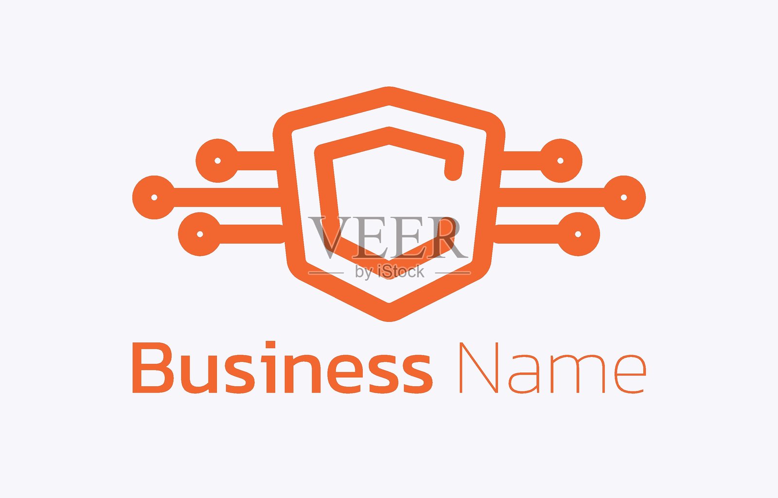 字母C科技标志模板插画图片素材