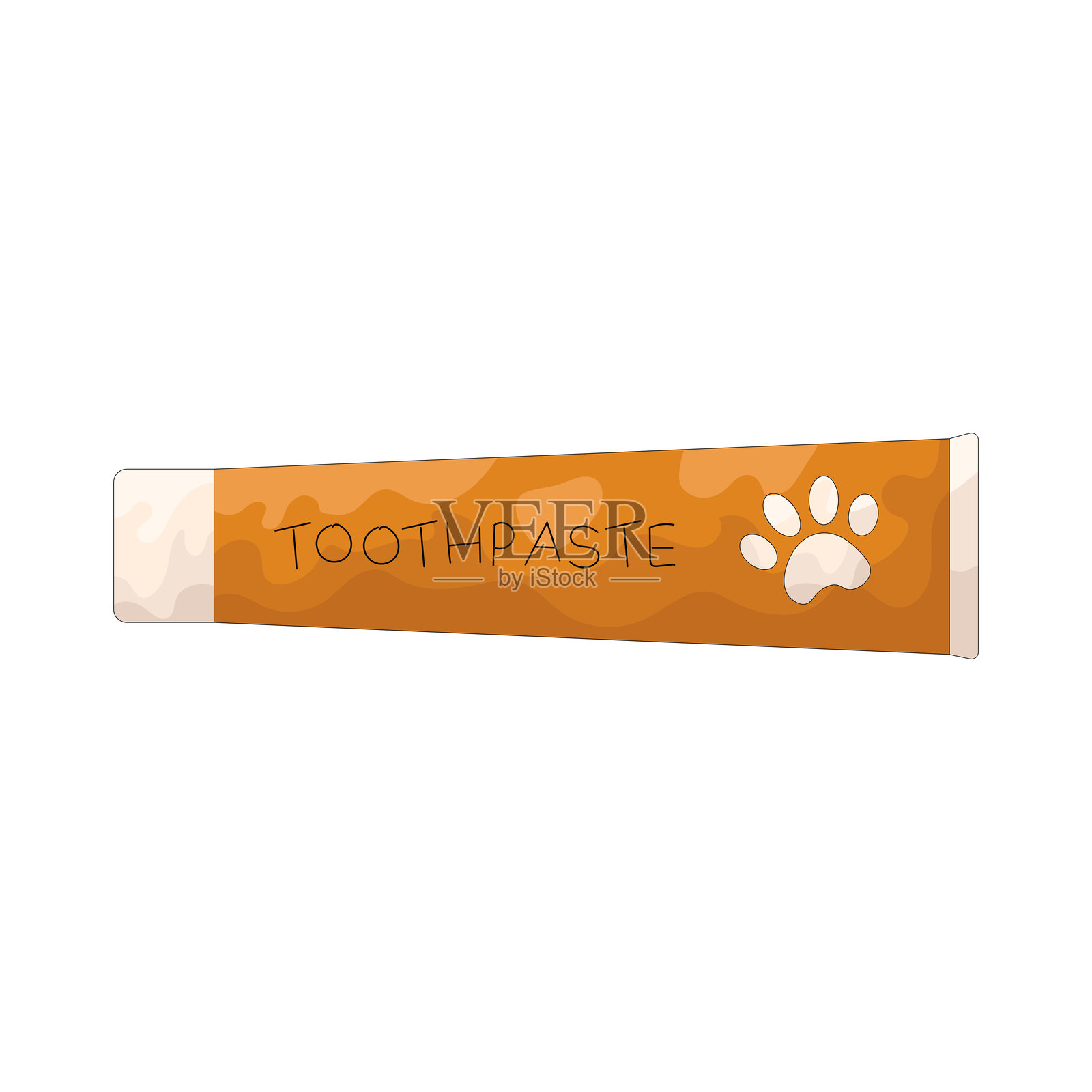 动物牙膏插画图片素材