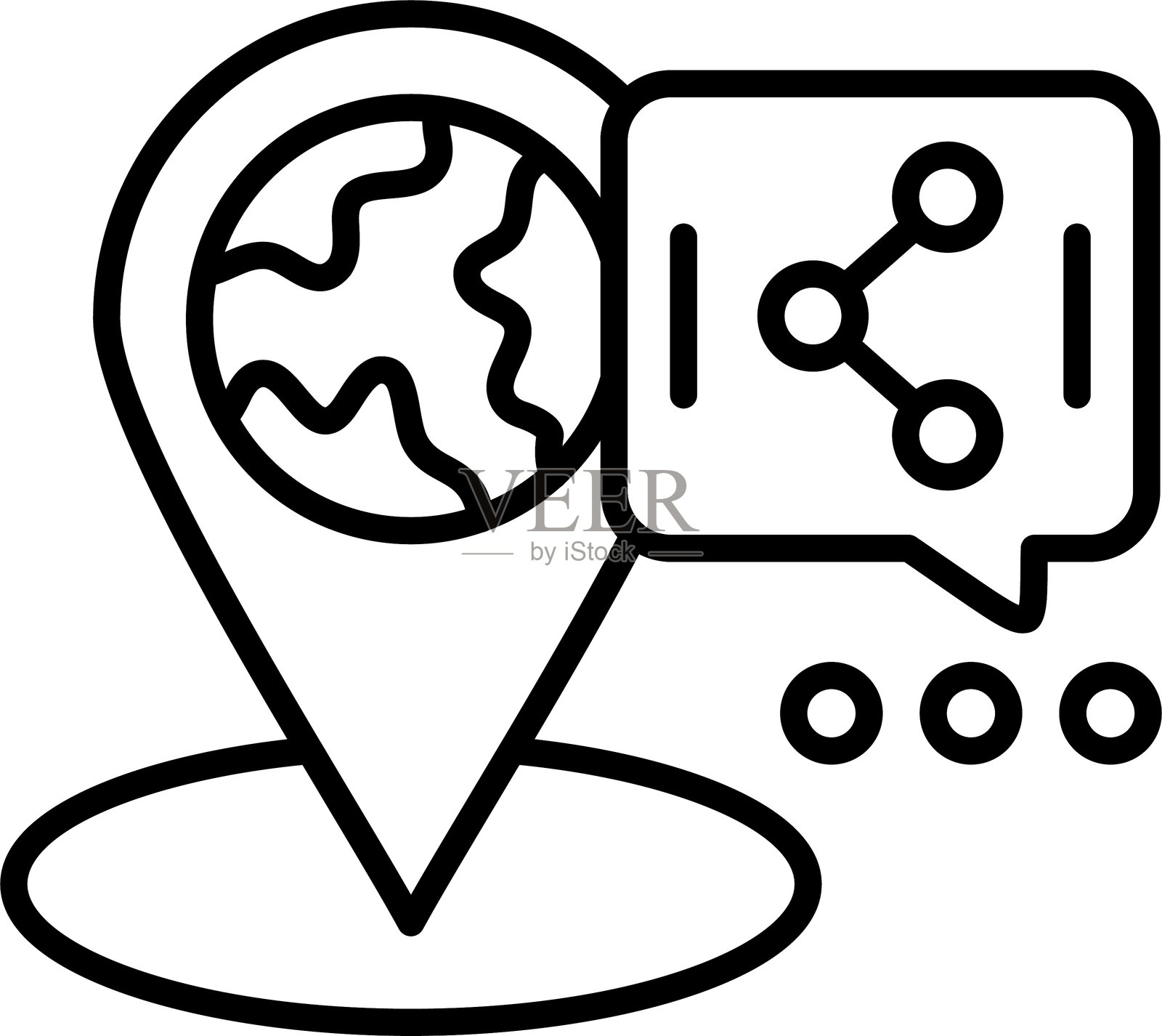 转移地图图标矢量元素插画图片素材