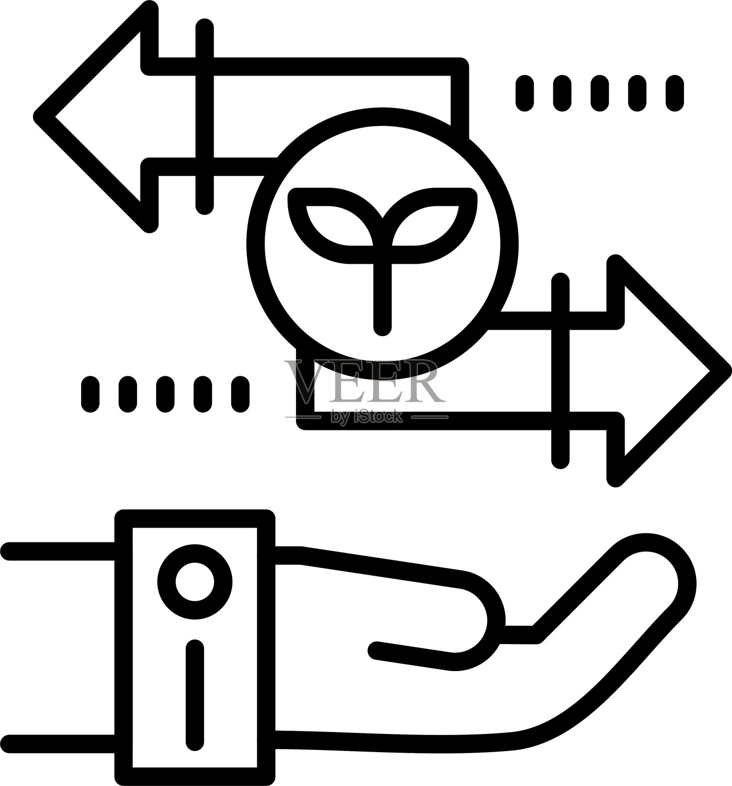 回收图标矢量元素插画图片素材