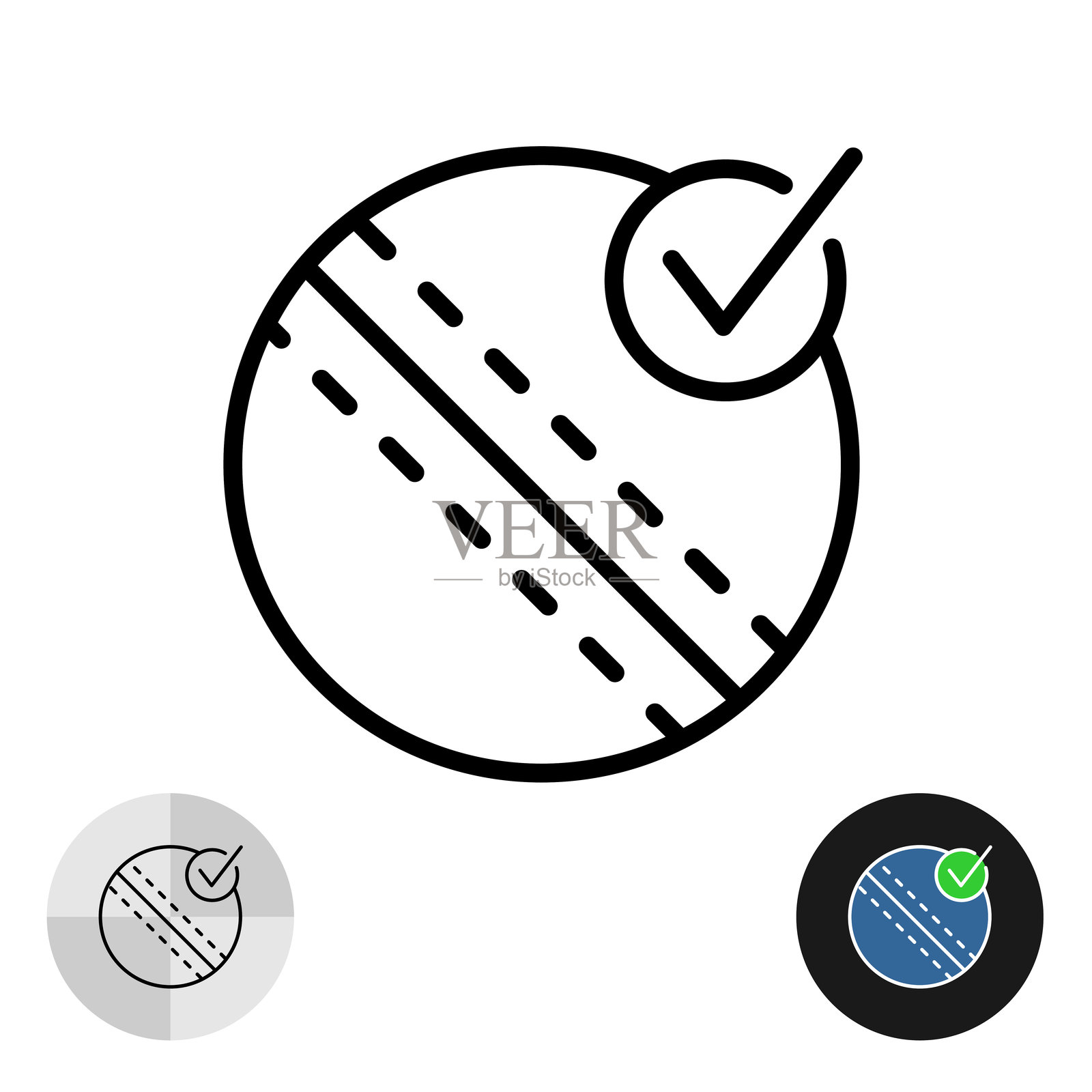 缝合缝线质量认证图标插画图片素材