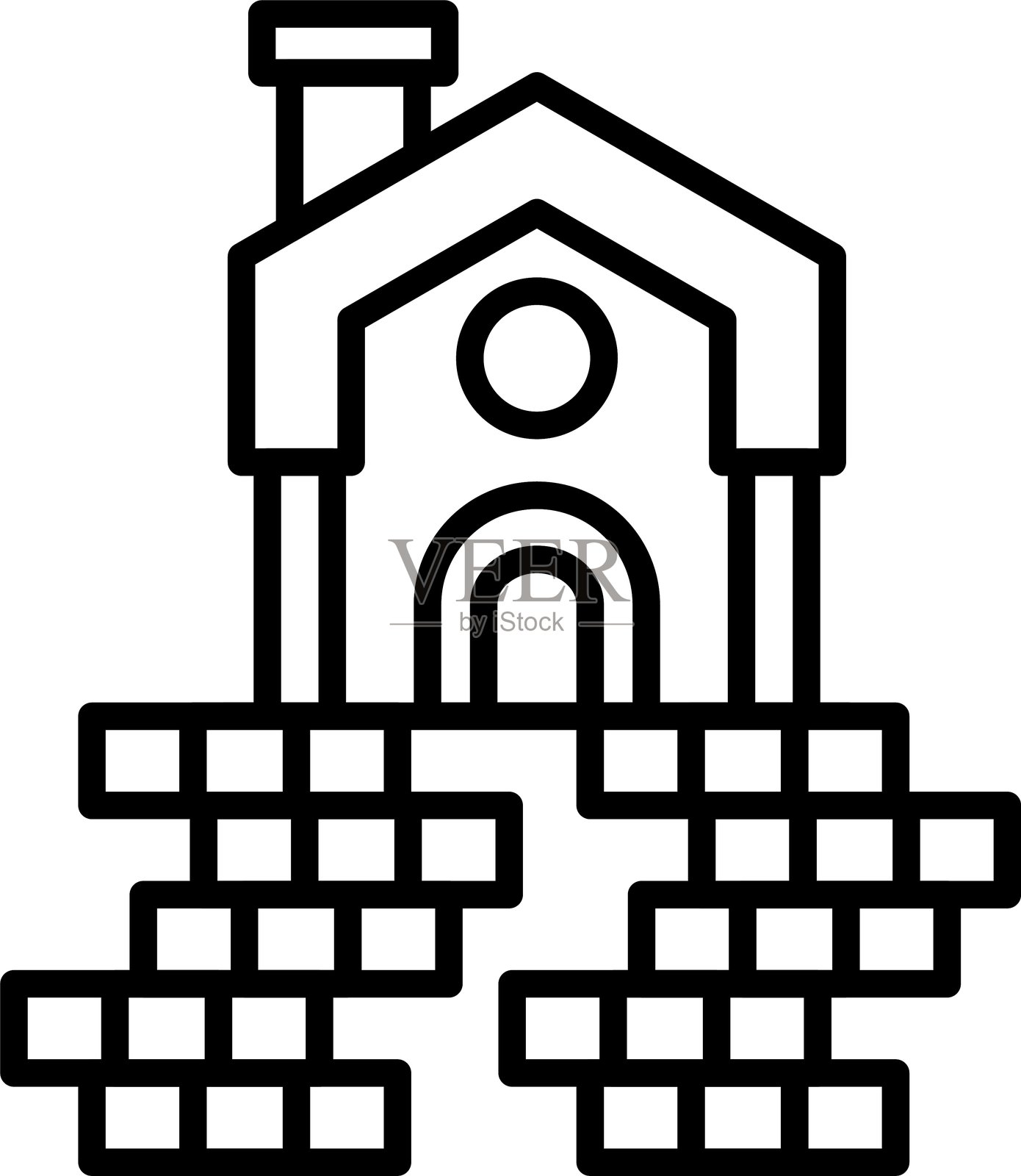 房屋图标矢量元素插画图片素材