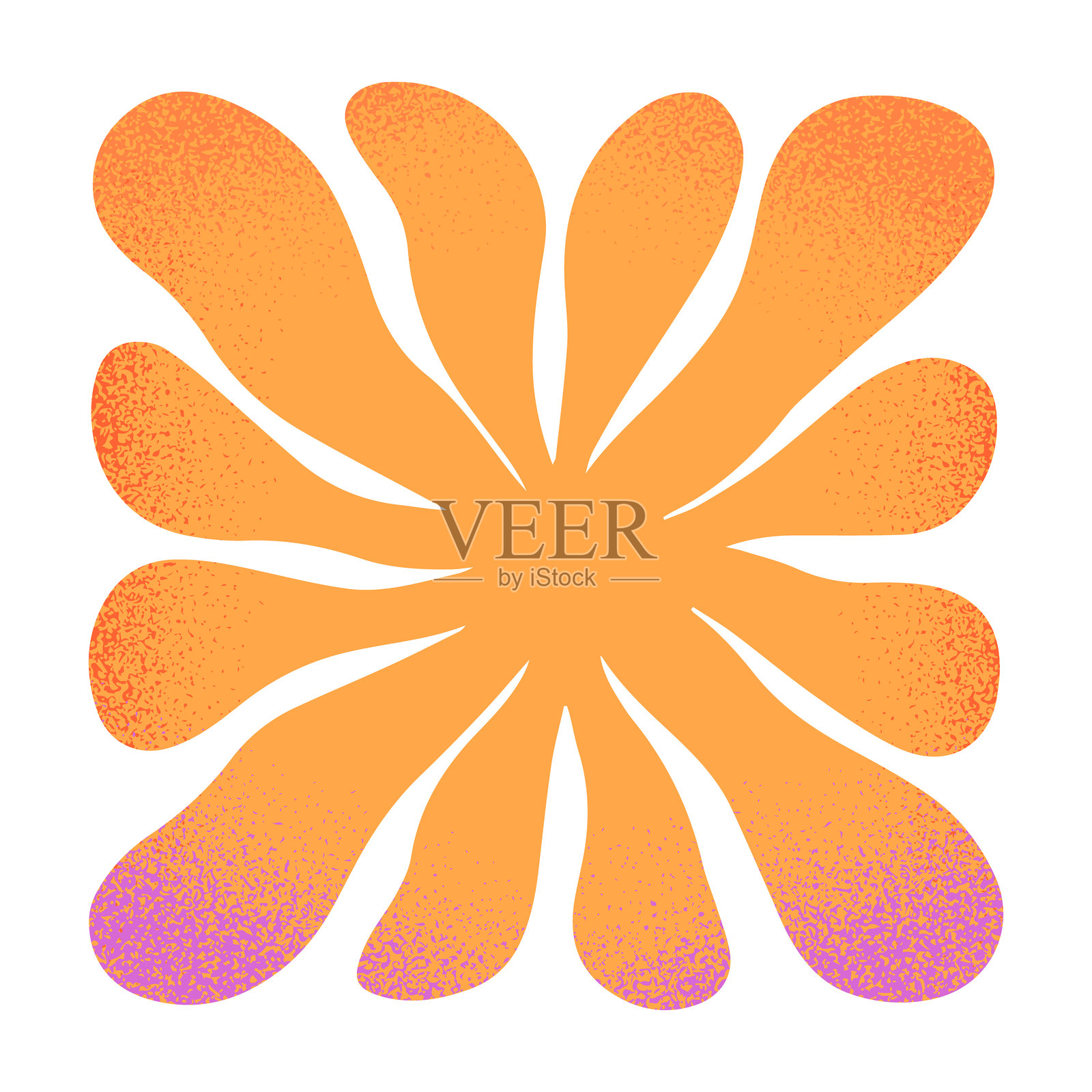 复古的抽象太阳标志。夏季海滩，冲浪俱乐部插图。手绘的简单风格图形元素，适用于横幅、社交媒体营销、品牌、包装、封面和印刷品。插画图片素材