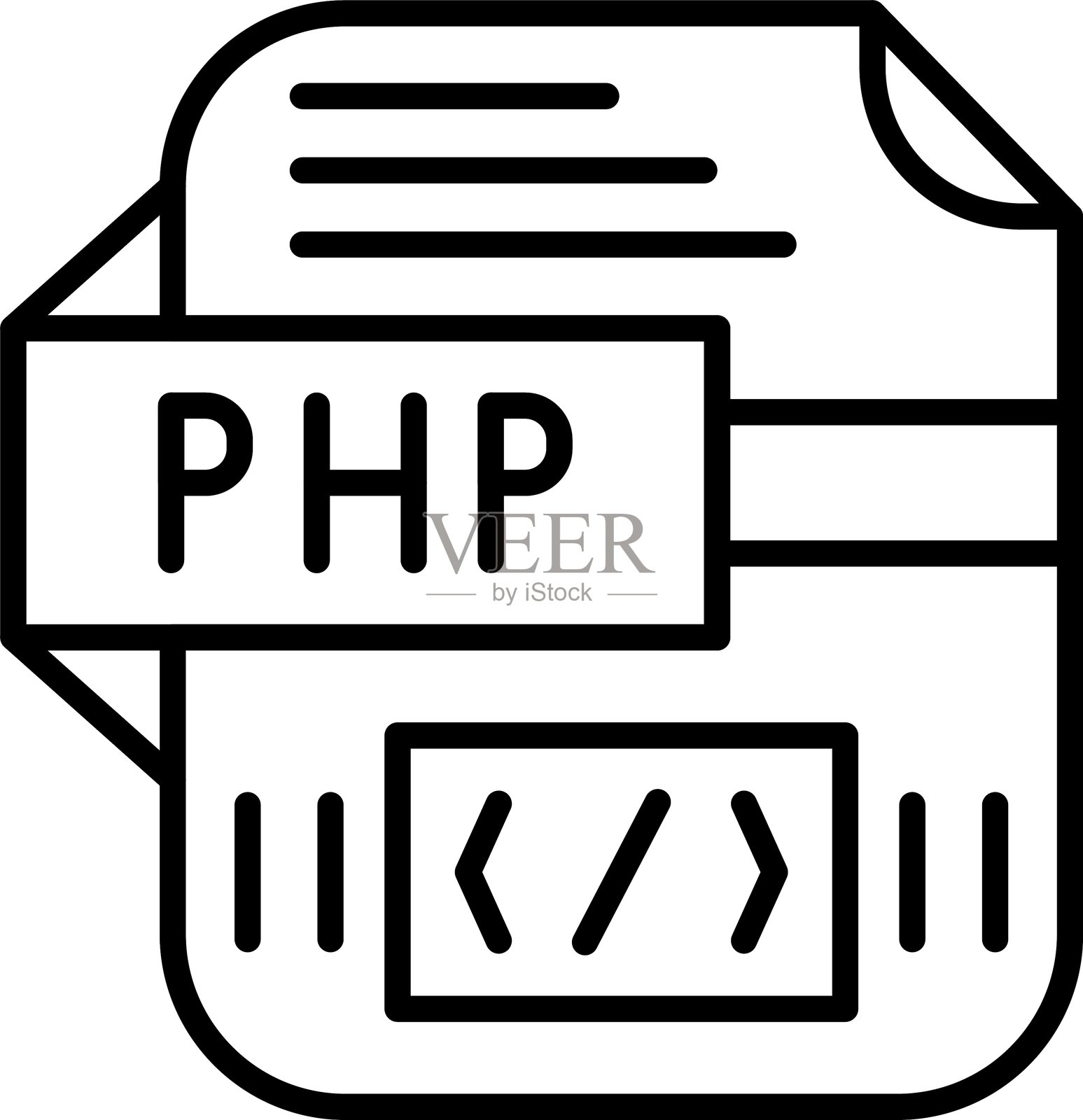 PHP图标矢量元素插画图片素材