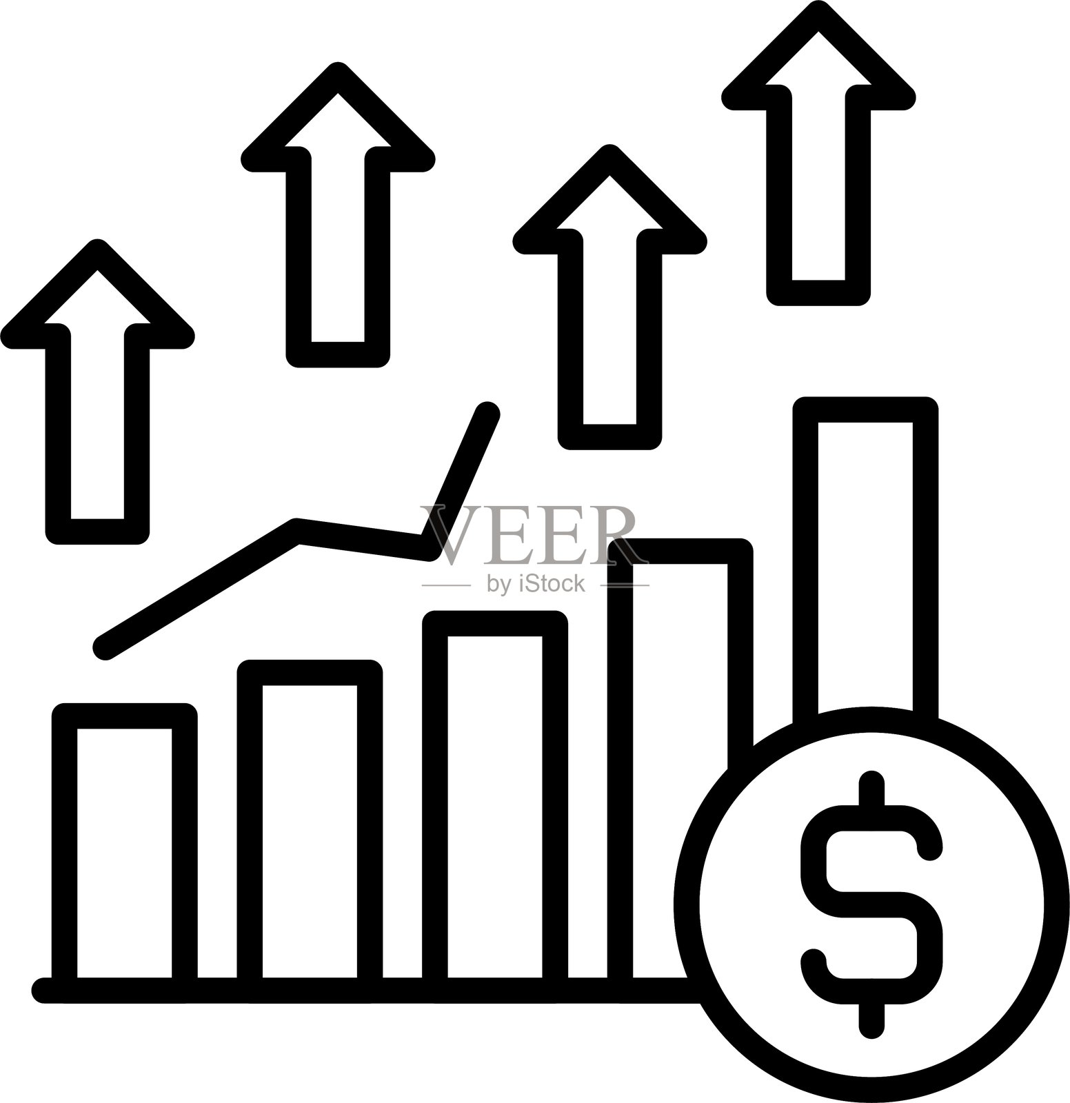 投资图标矢量元素插画图片素材