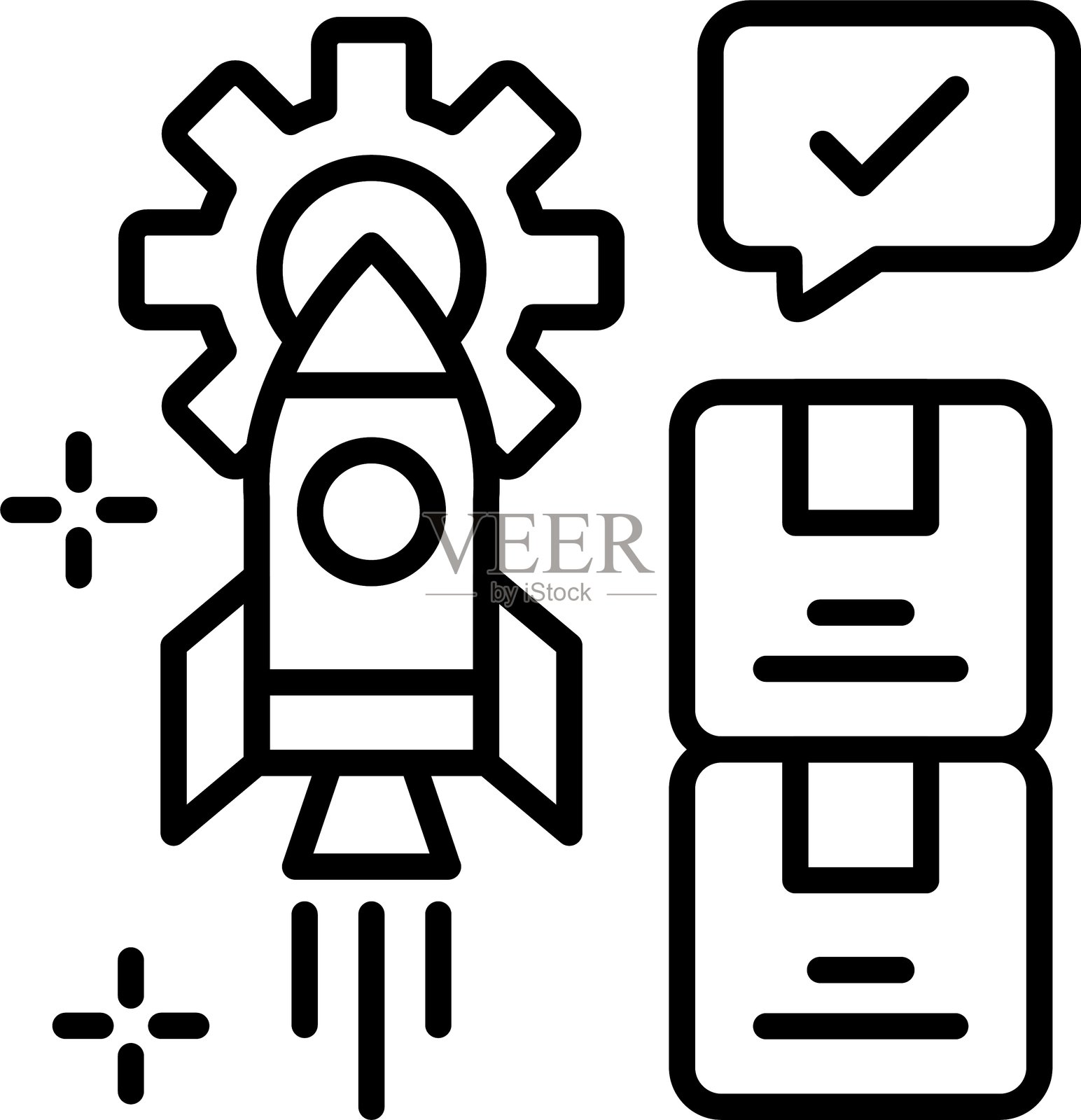 启动图标矢量元素插画图片素材