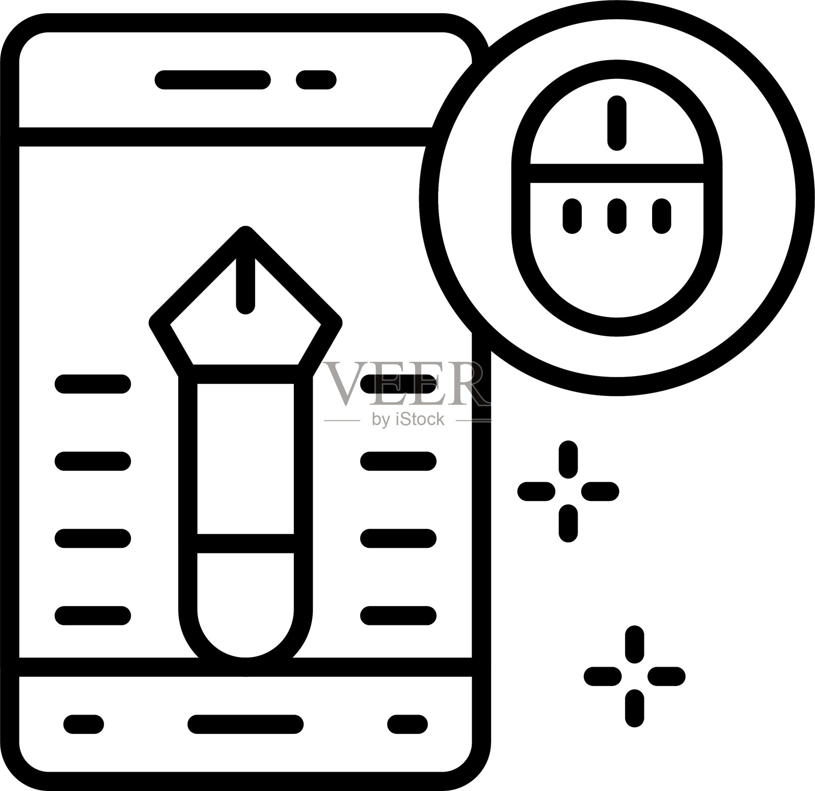 鼠标图标矢量元素插画图片素材