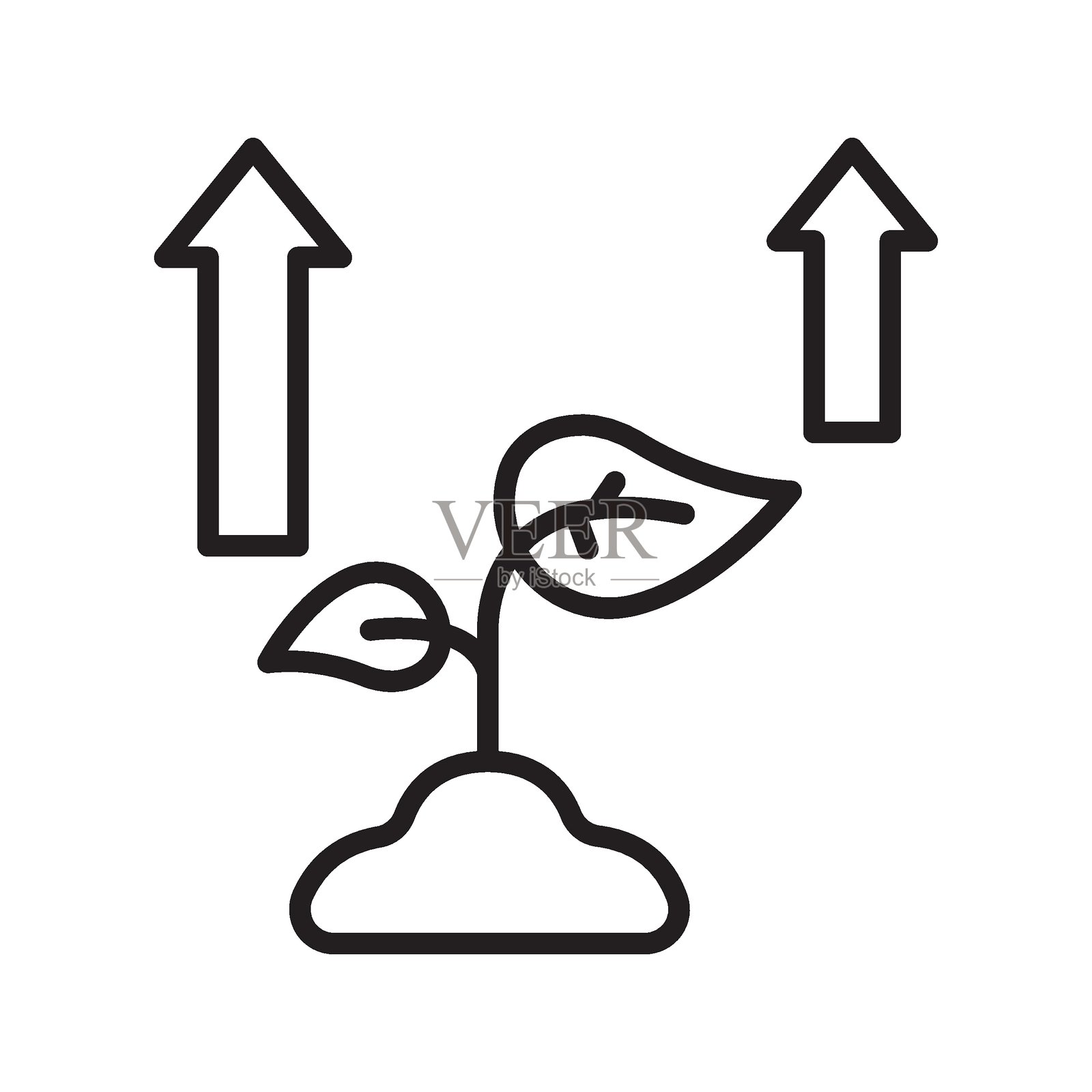 可轻松修改或编辑的增长需求矢量图标插画图片素材