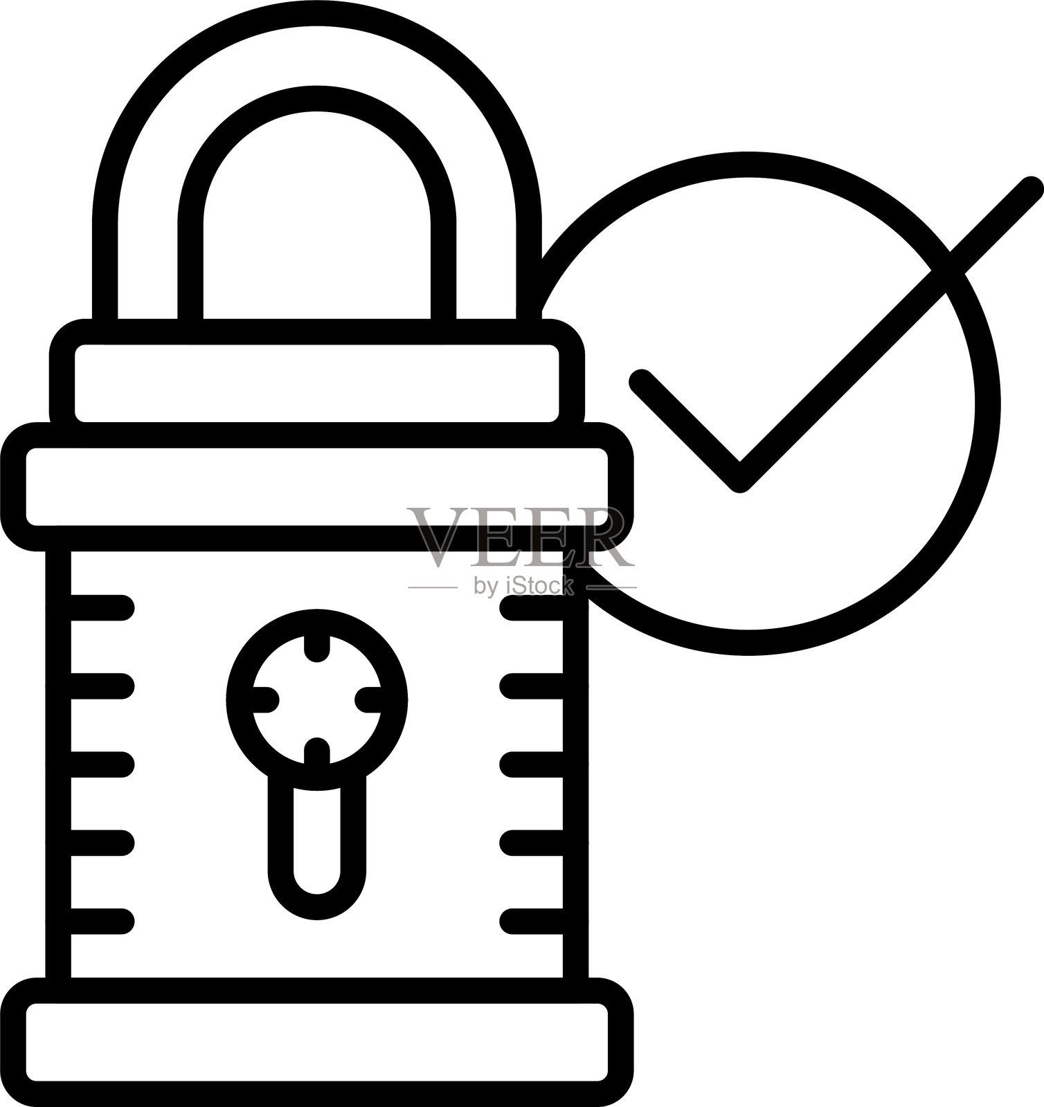 挂锁图标矢量元素插画图片素材