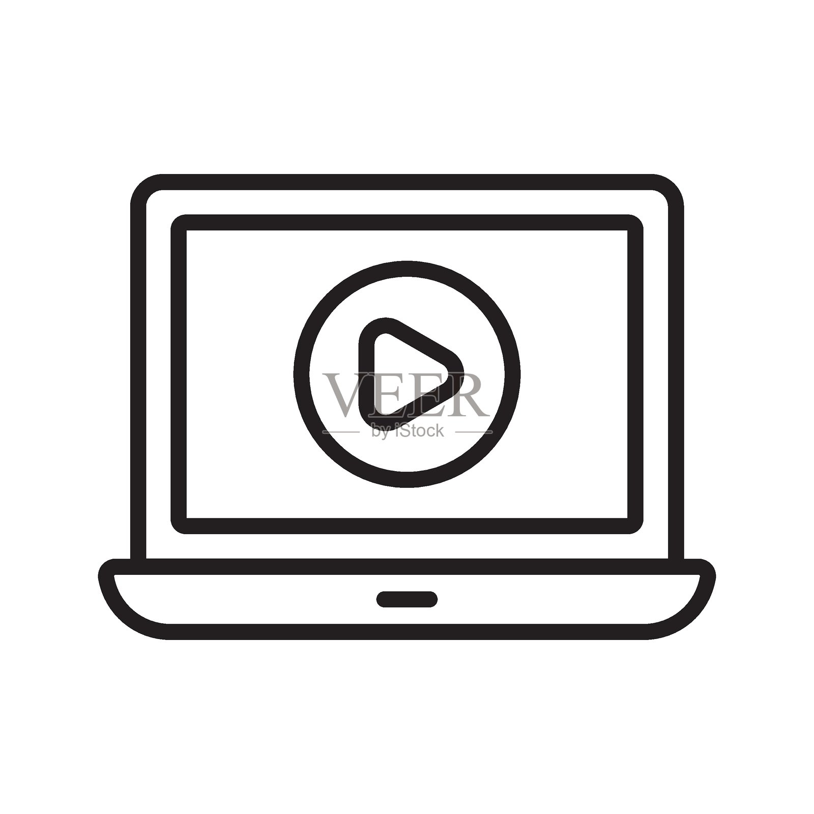 可轻松修改或编辑的媒体播放器矢量图标插画图片素材