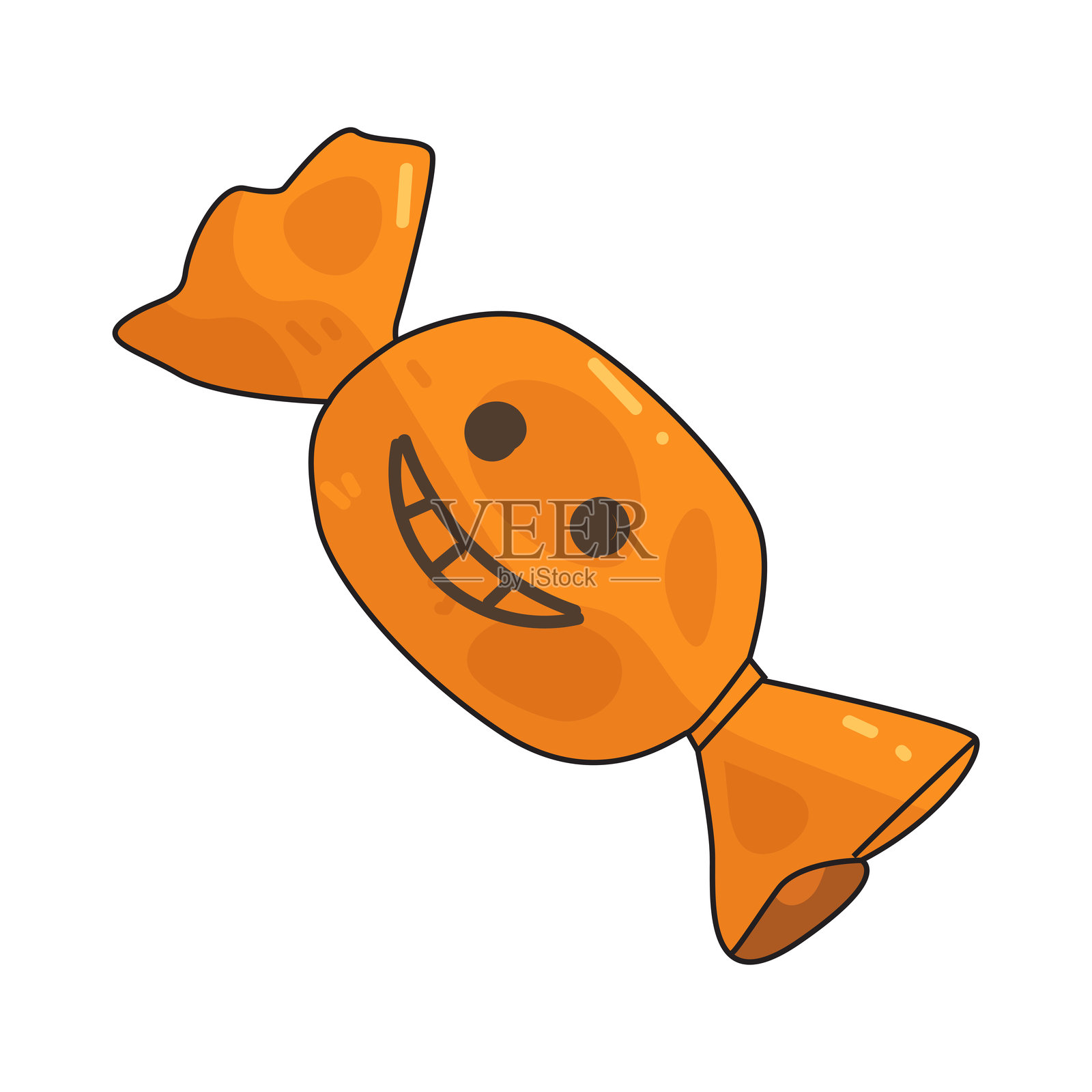 万圣节包裹糖果插画图片素材