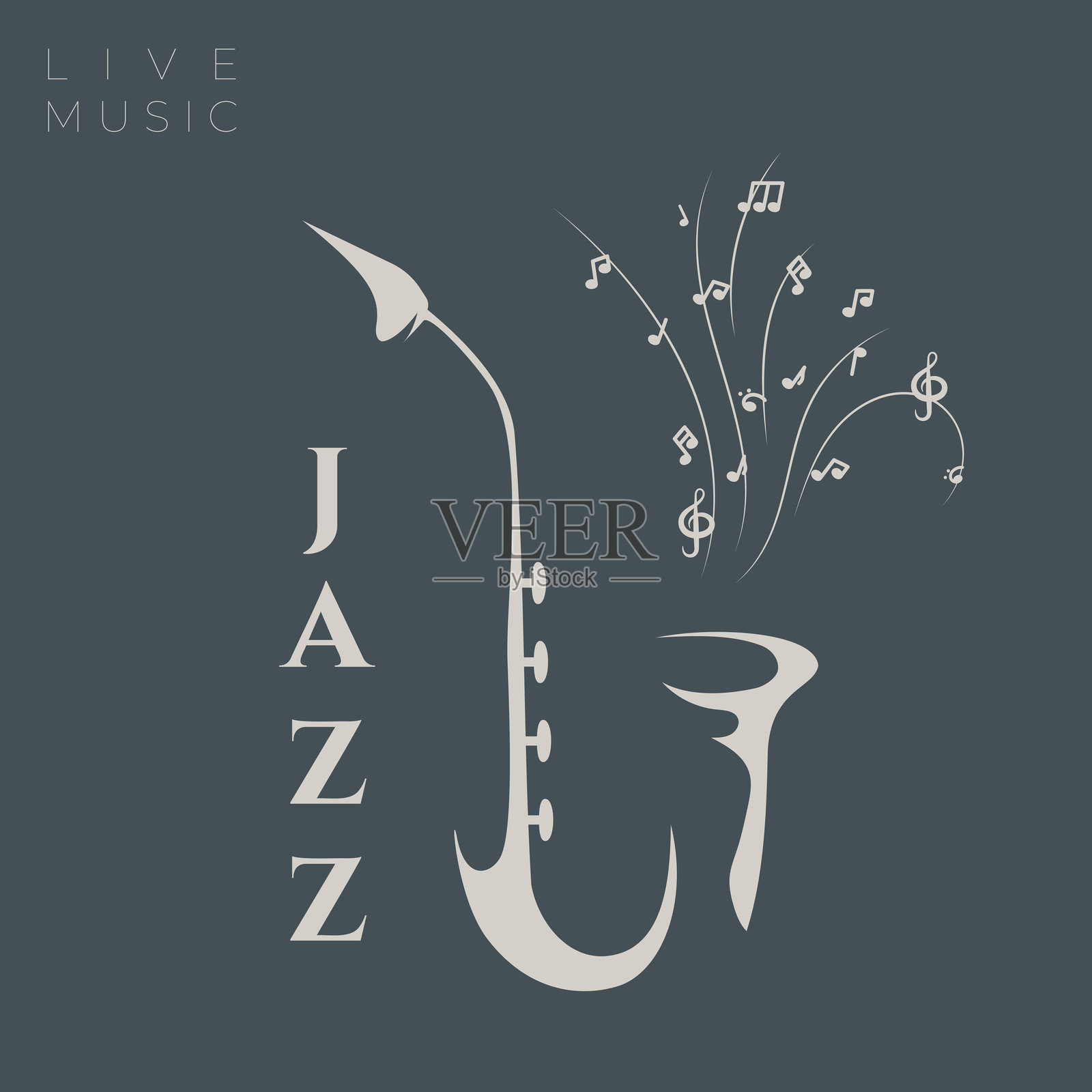 爵士音乐海报插画图片素材